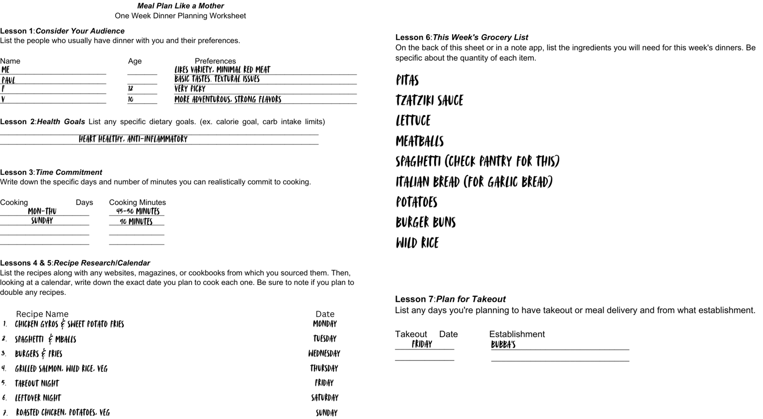 Meal Plan Like a Mother! - image 1 - student project