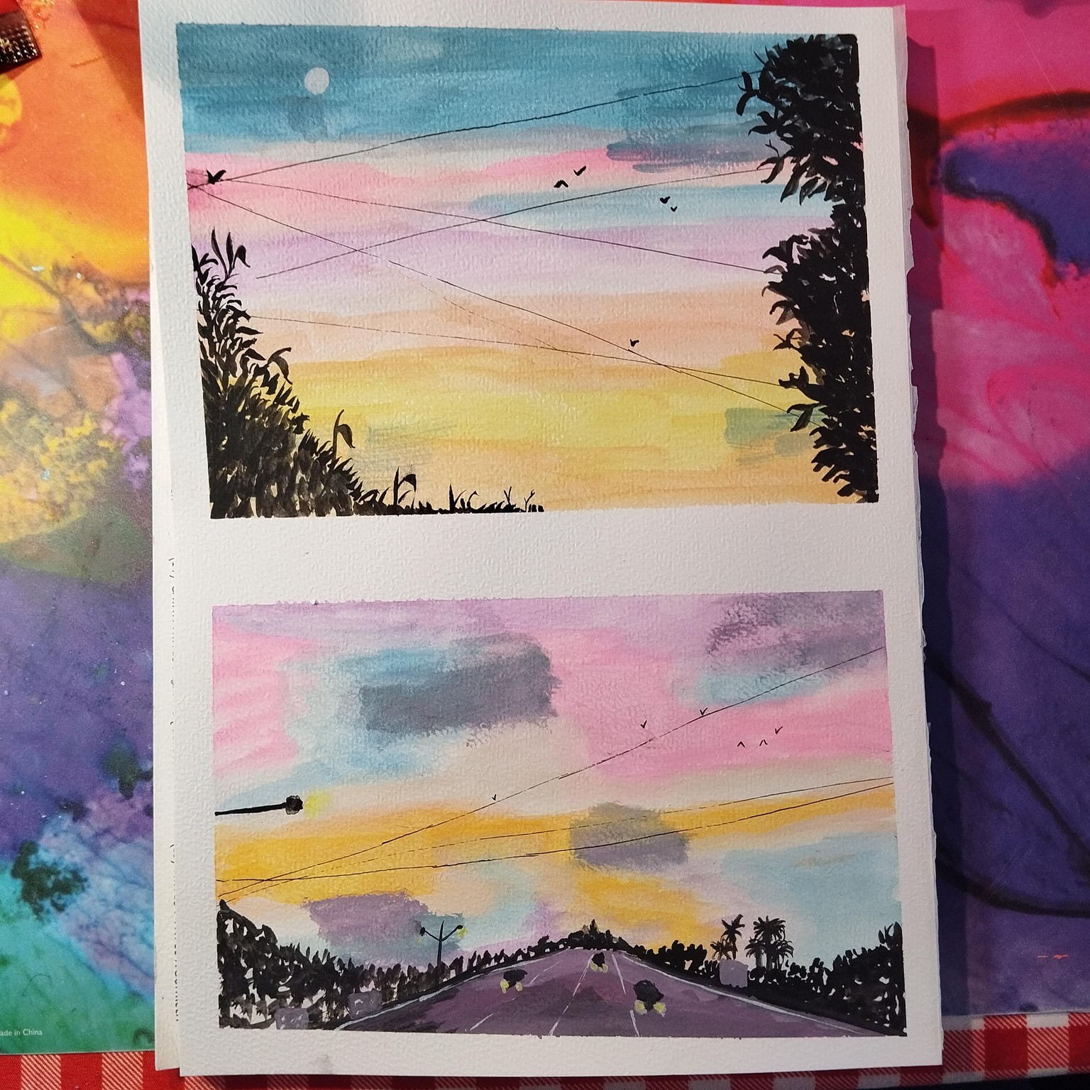 First 2 pastel sunsets - image 2 - student project