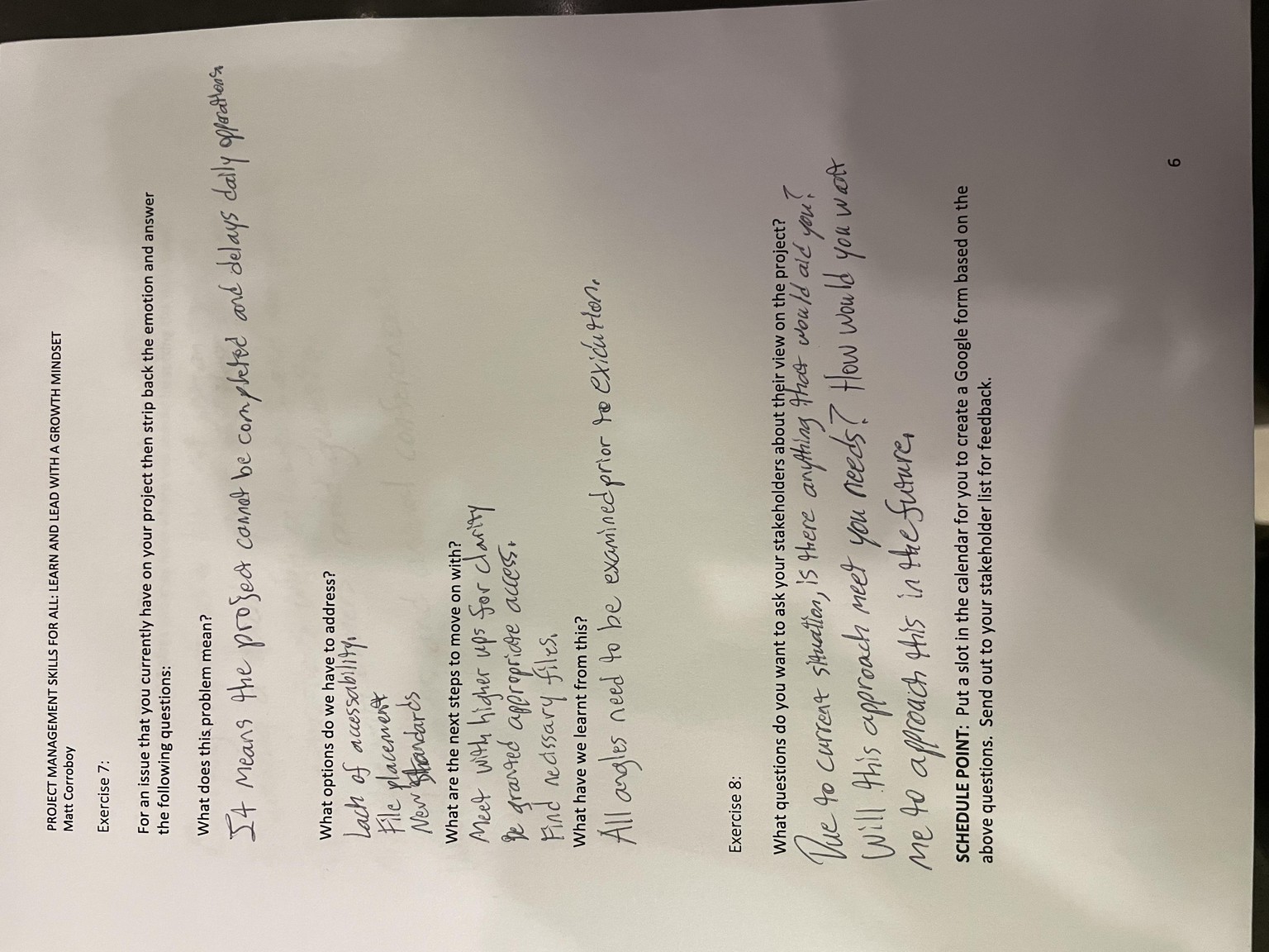 Project Management Skills for All Workbook - image 5 - student project
