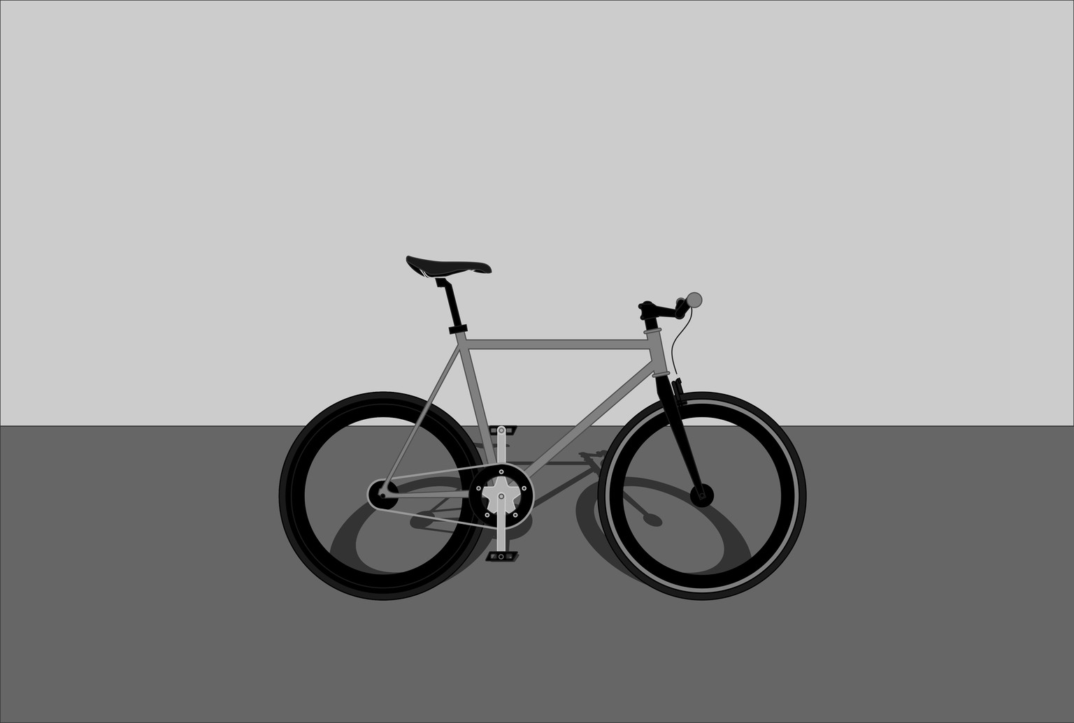 Bicycle shadow with Perspective grid tool - image 1 - student project