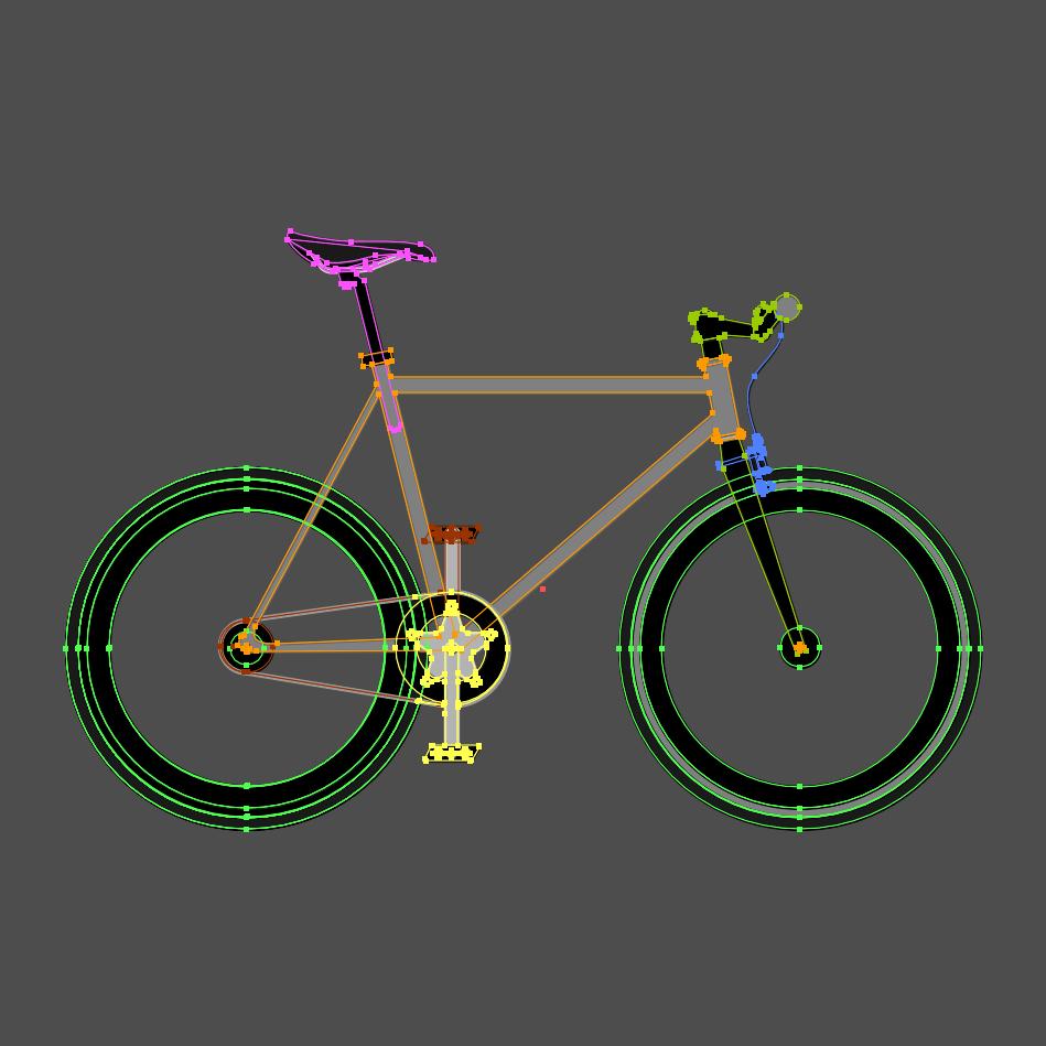 Bicycle shadow with Perspective grid tool - image 2 - student project
