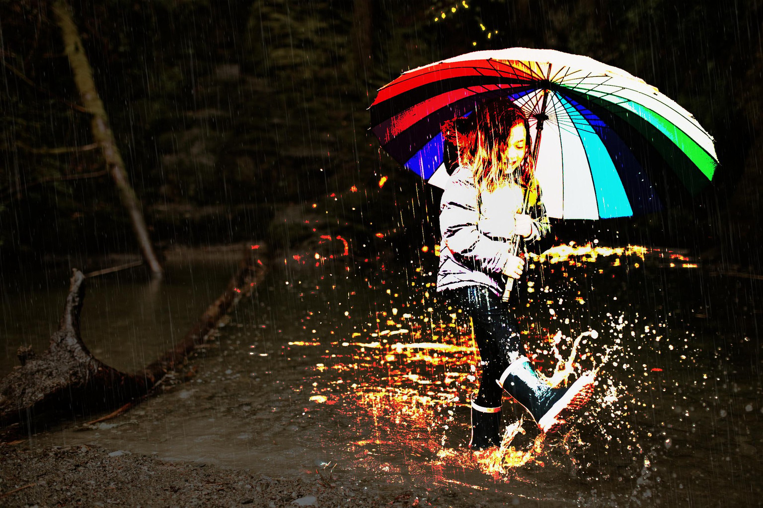 Hard Mix Girl with Umbrella - image 1 - student project