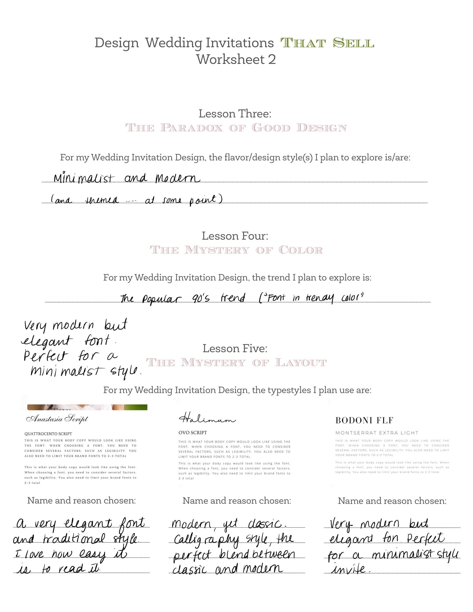 Wedding MasterClass Projects - image 2 - student project