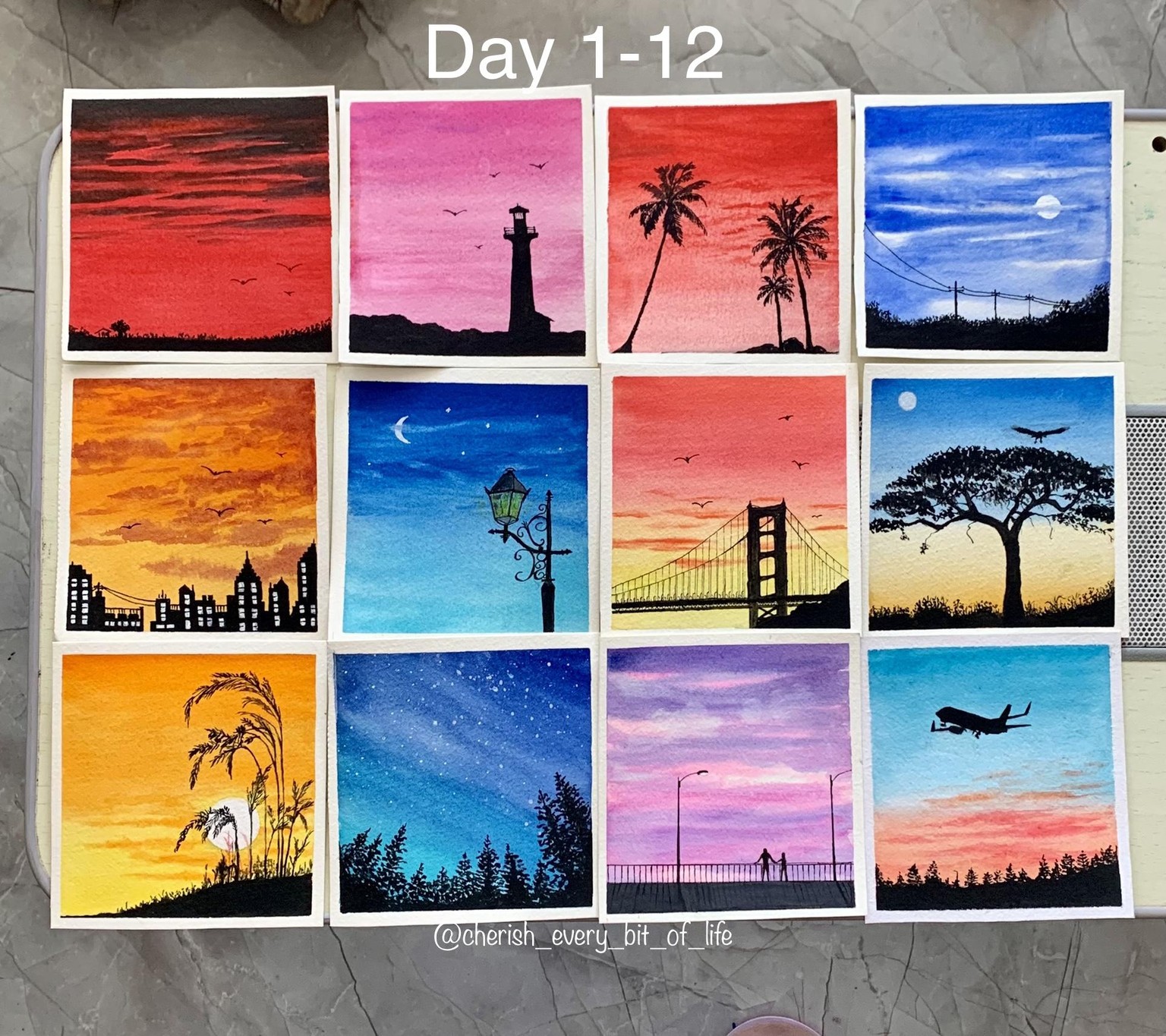 30 days watercolor challenge by Z - image 4 - student project