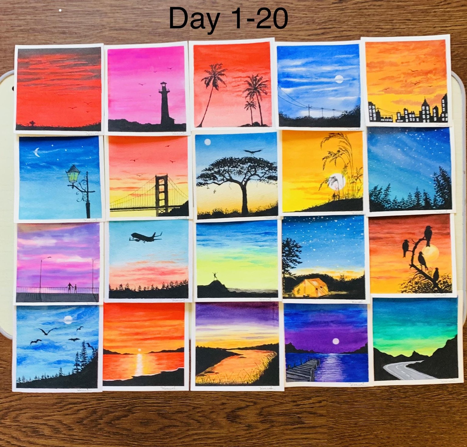30 days watercolor challenge by Z - image 3 - student project