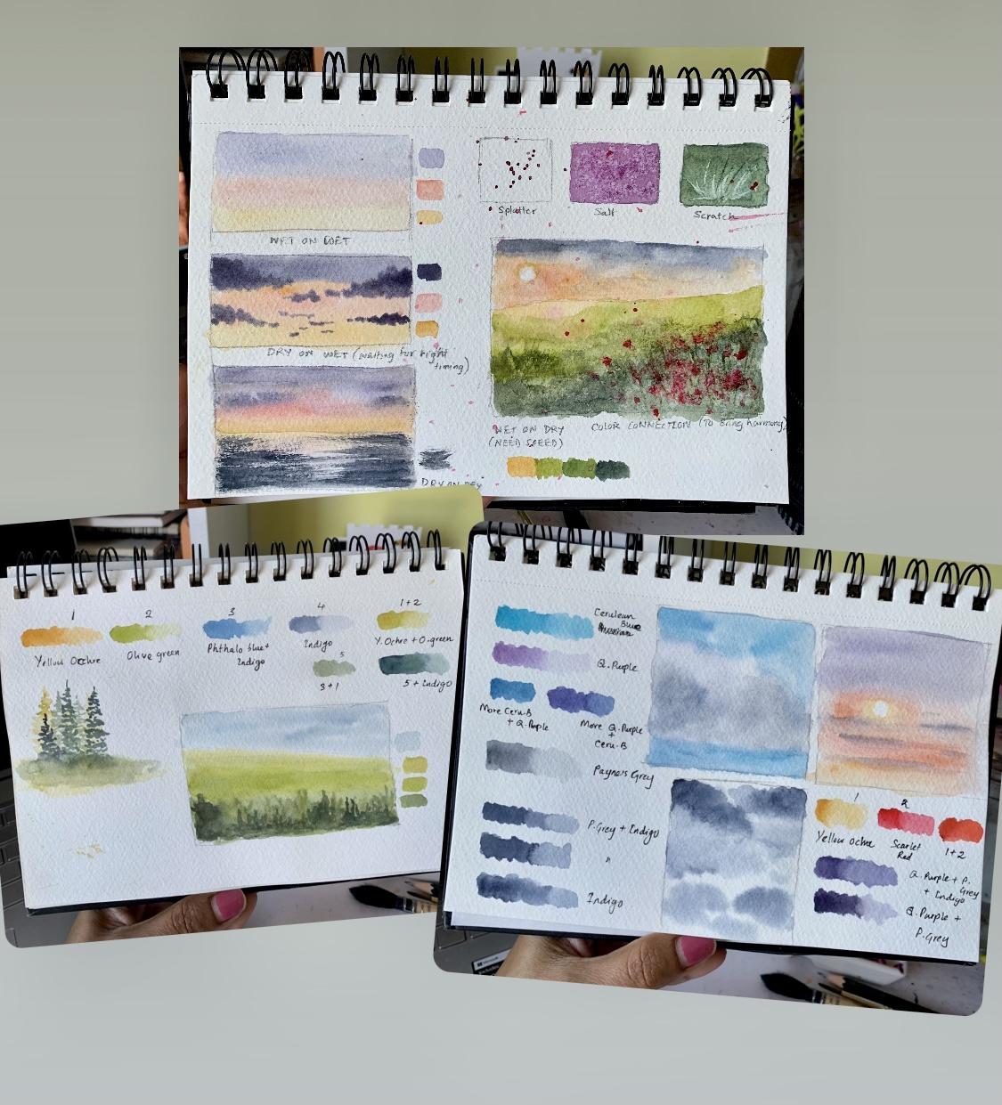 Landscape in sketchbook - image 1 - student project