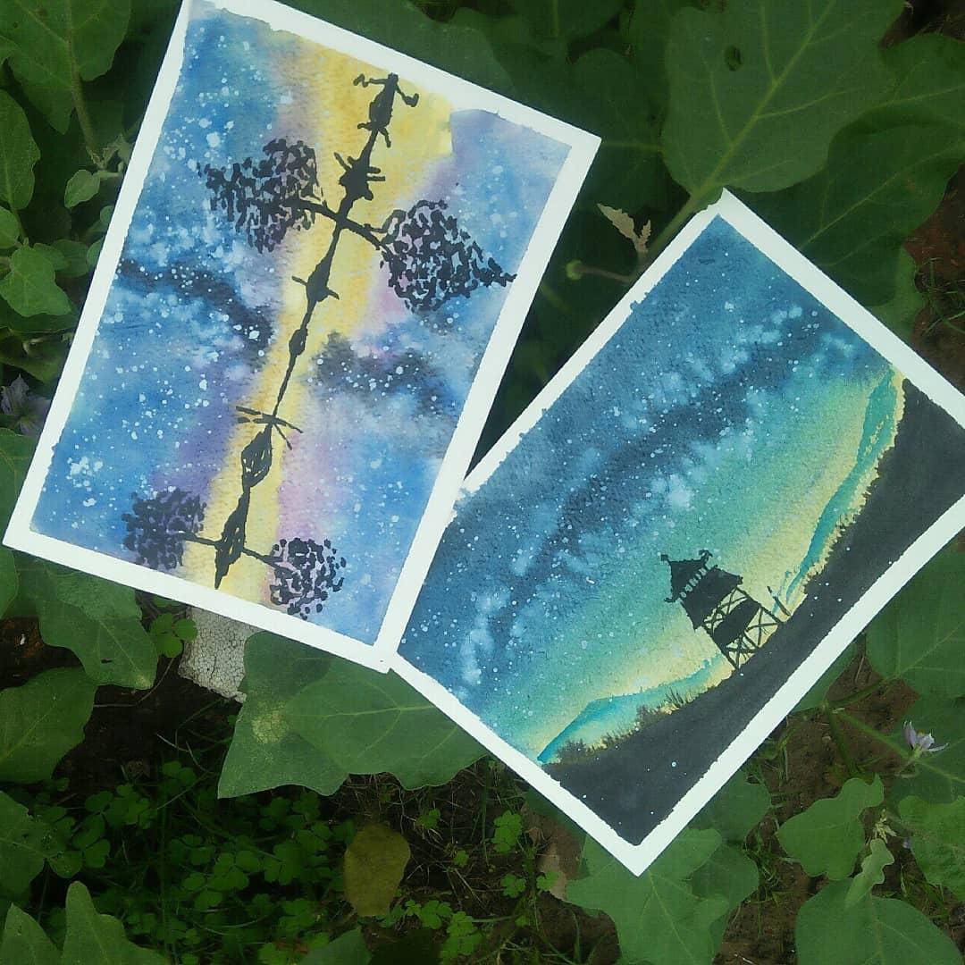 Easy Watercolor Milky way Galaxy | - image 1 - student project