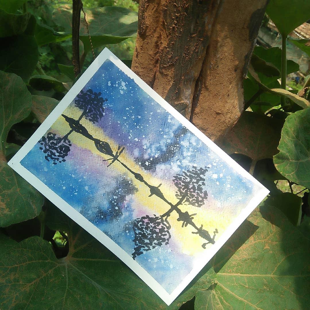 Easy Watercolor Milky way Galaxy | - image 5 - student project