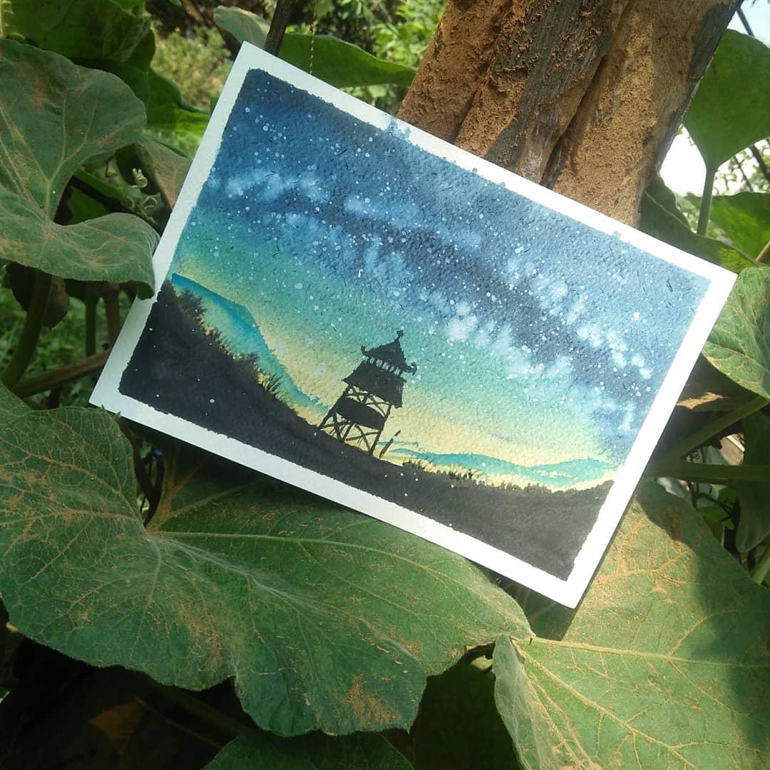 Easy Watercolor Milky way Galaxy | - image 4 - student project