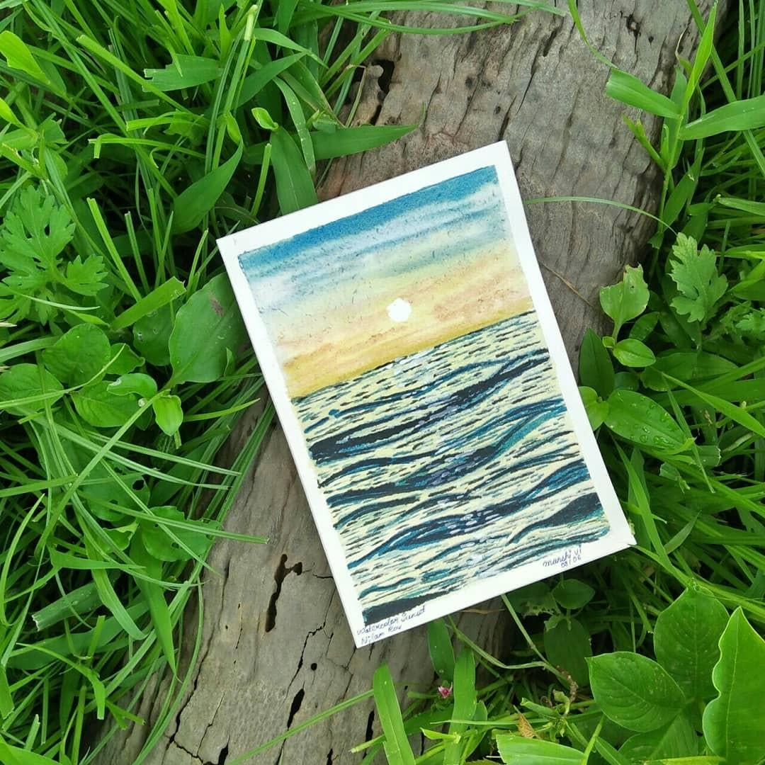 Watercolor Sunset Seascapes - image 2 - student project