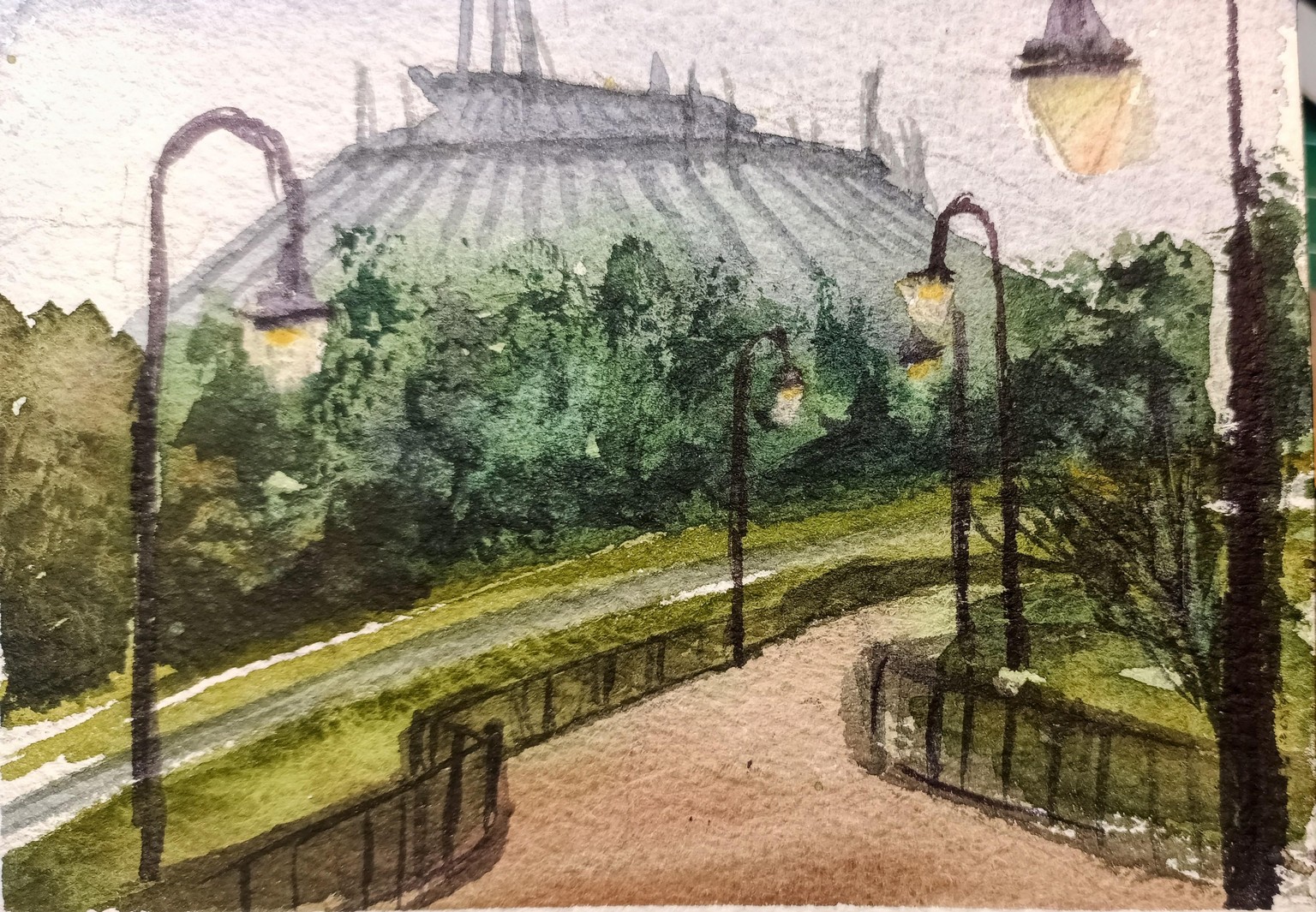 How simplify a landscape in watercolor - image 3 - student project