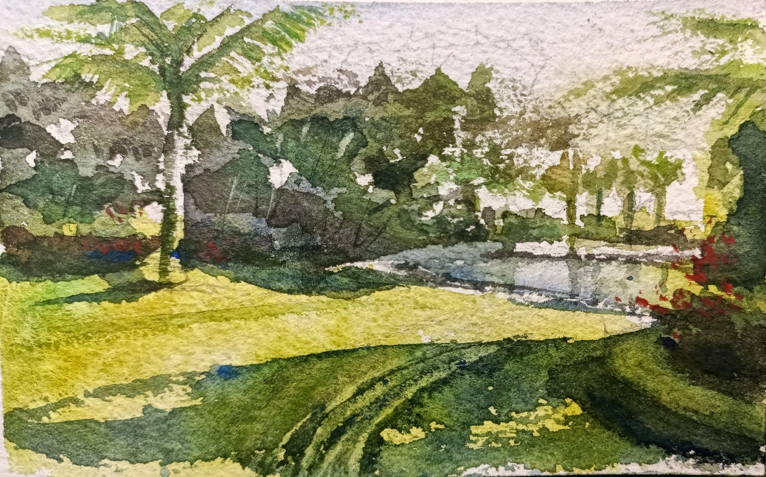 How simplify a landscape in watercolor - image 4 - student project