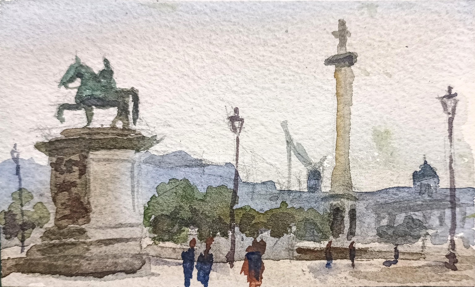 How simplify a landscape in watercolor - image 1 - student project