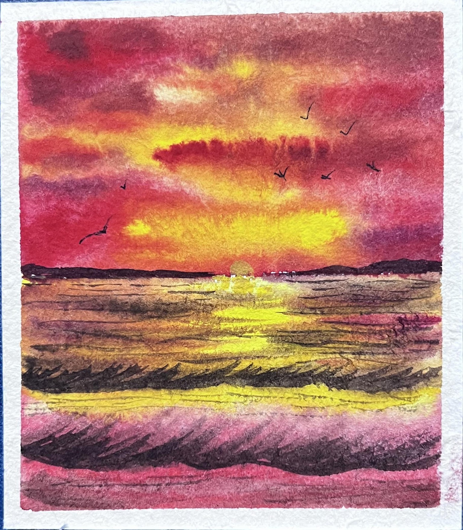 Watercolour seascapes - image 8 - student project