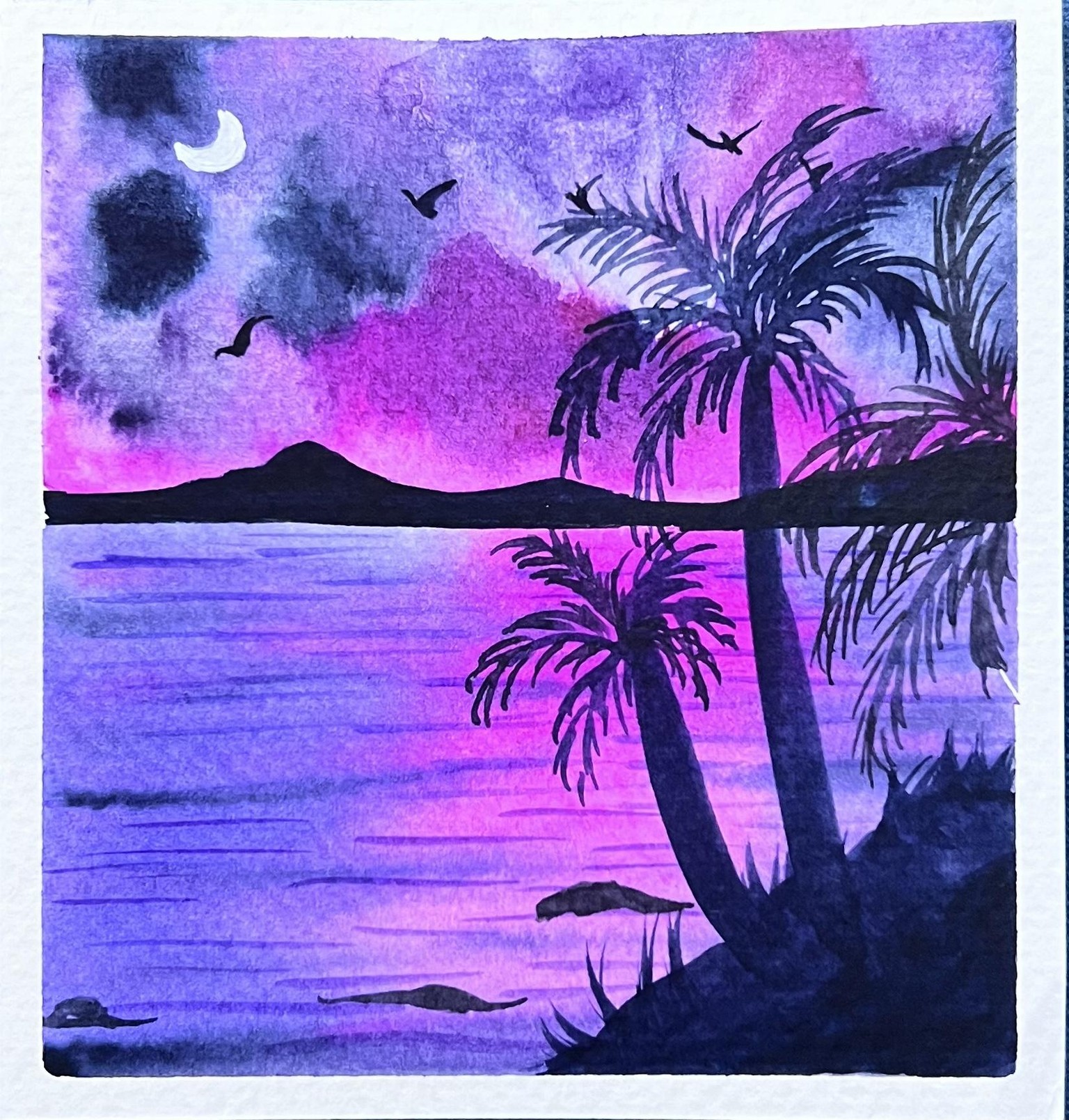 Watercolour seascapes - image 6 - student project
