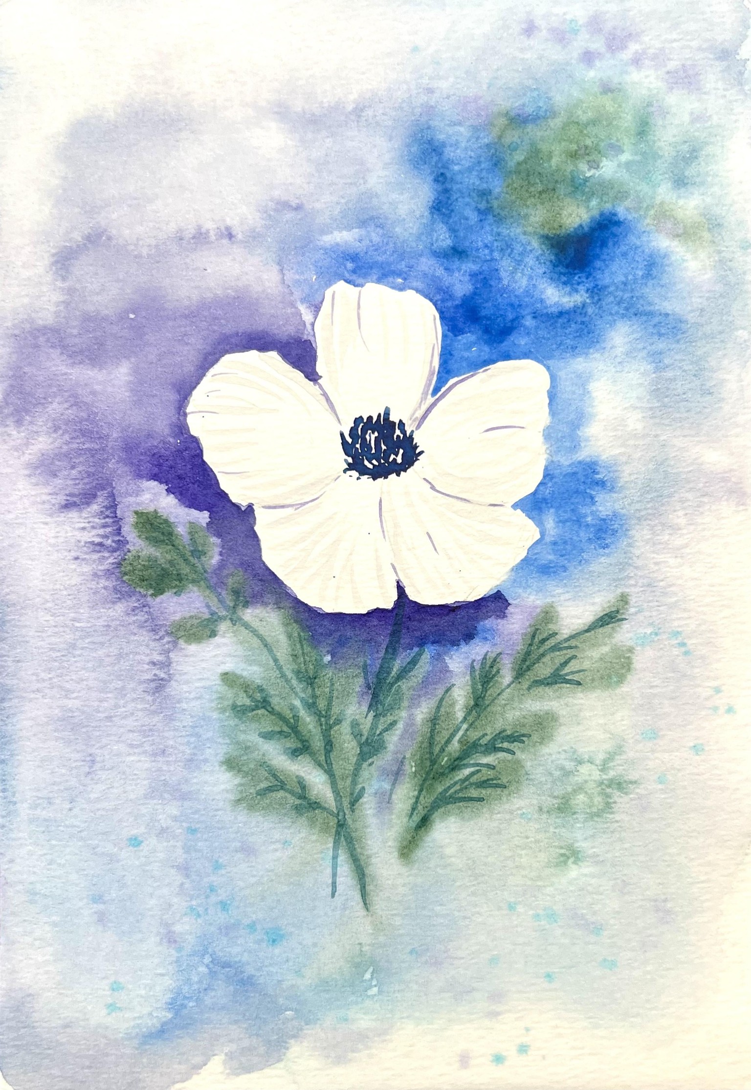 Dreamy floral painting - image 1 - student project
