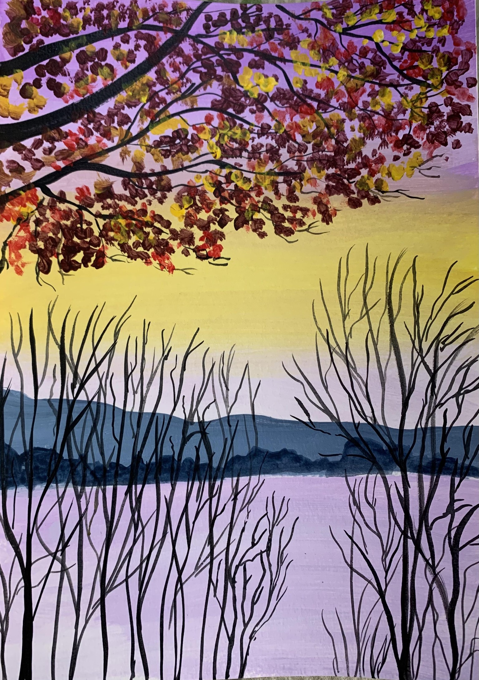 Autumn in acrylic - image 3 - student project