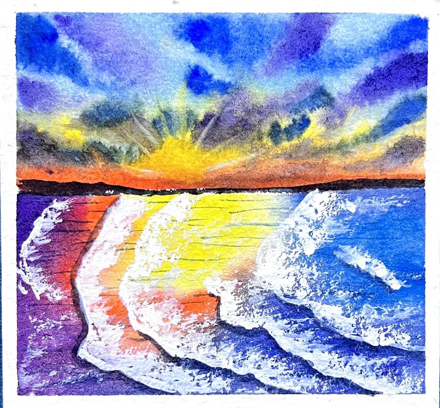 Watercolour seascapes - image 17 - student project