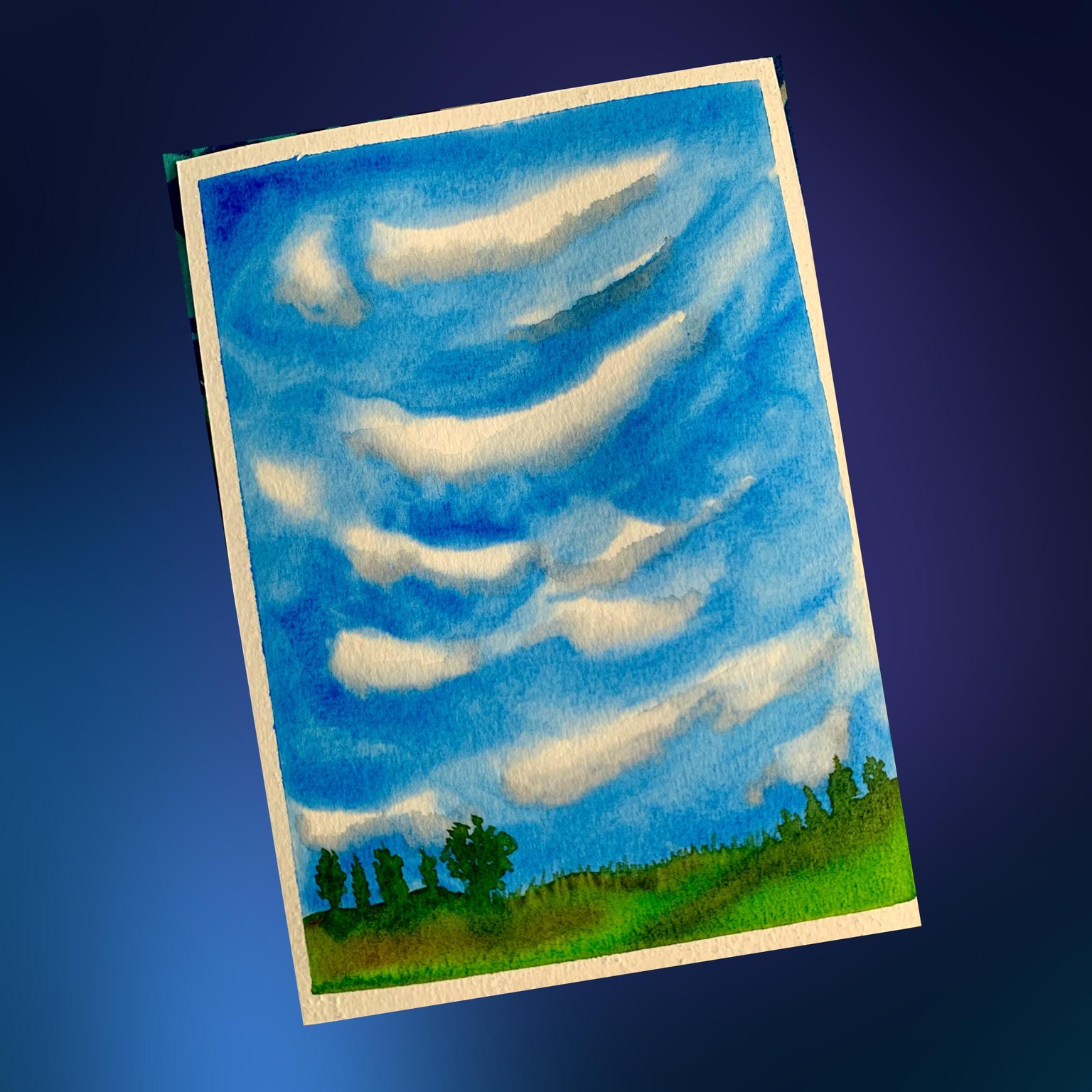 Expressive water colour skies - image 2 - student project