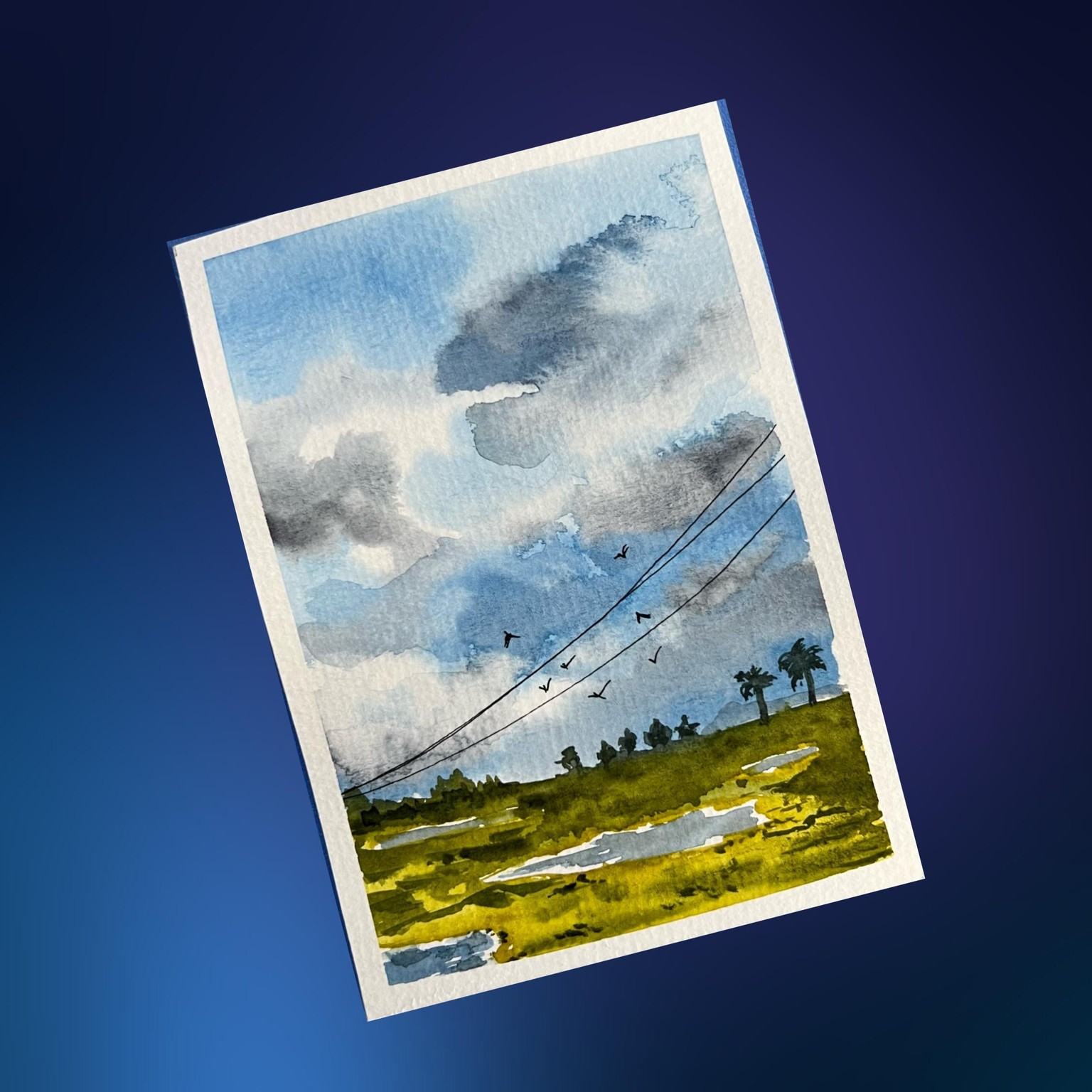 Watercolor skyscapes - image 5 - student project
