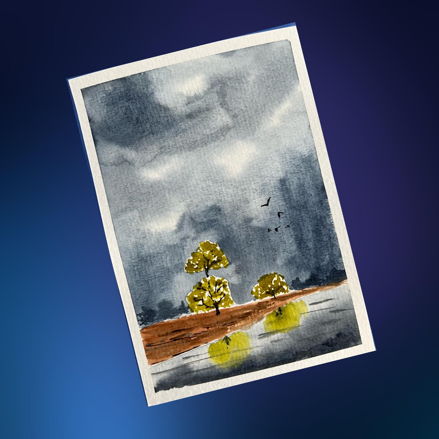 Watercolor skyscapes - image 1 - student project