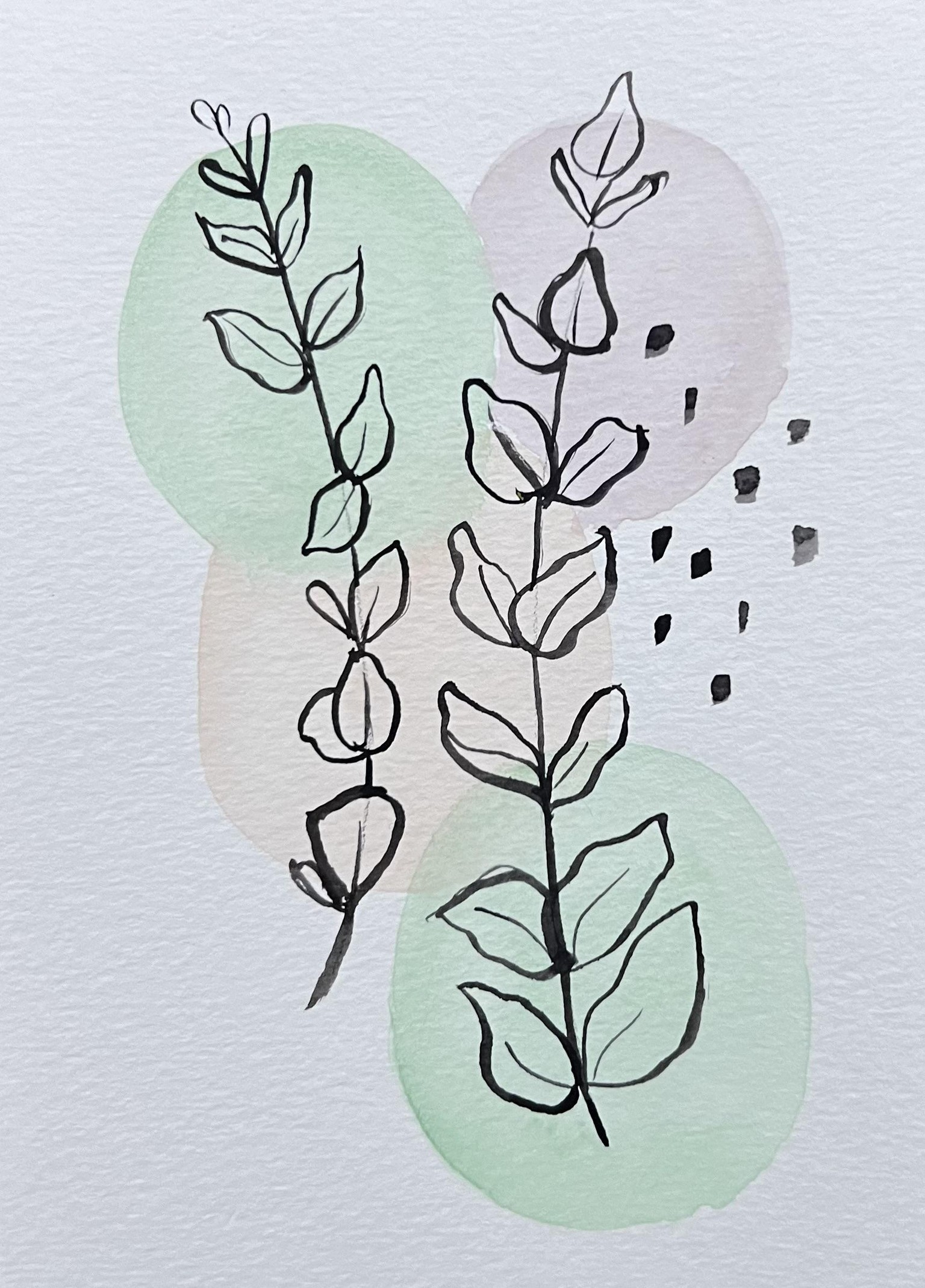 Watercolor botanicals from live reference - image 4 - student project