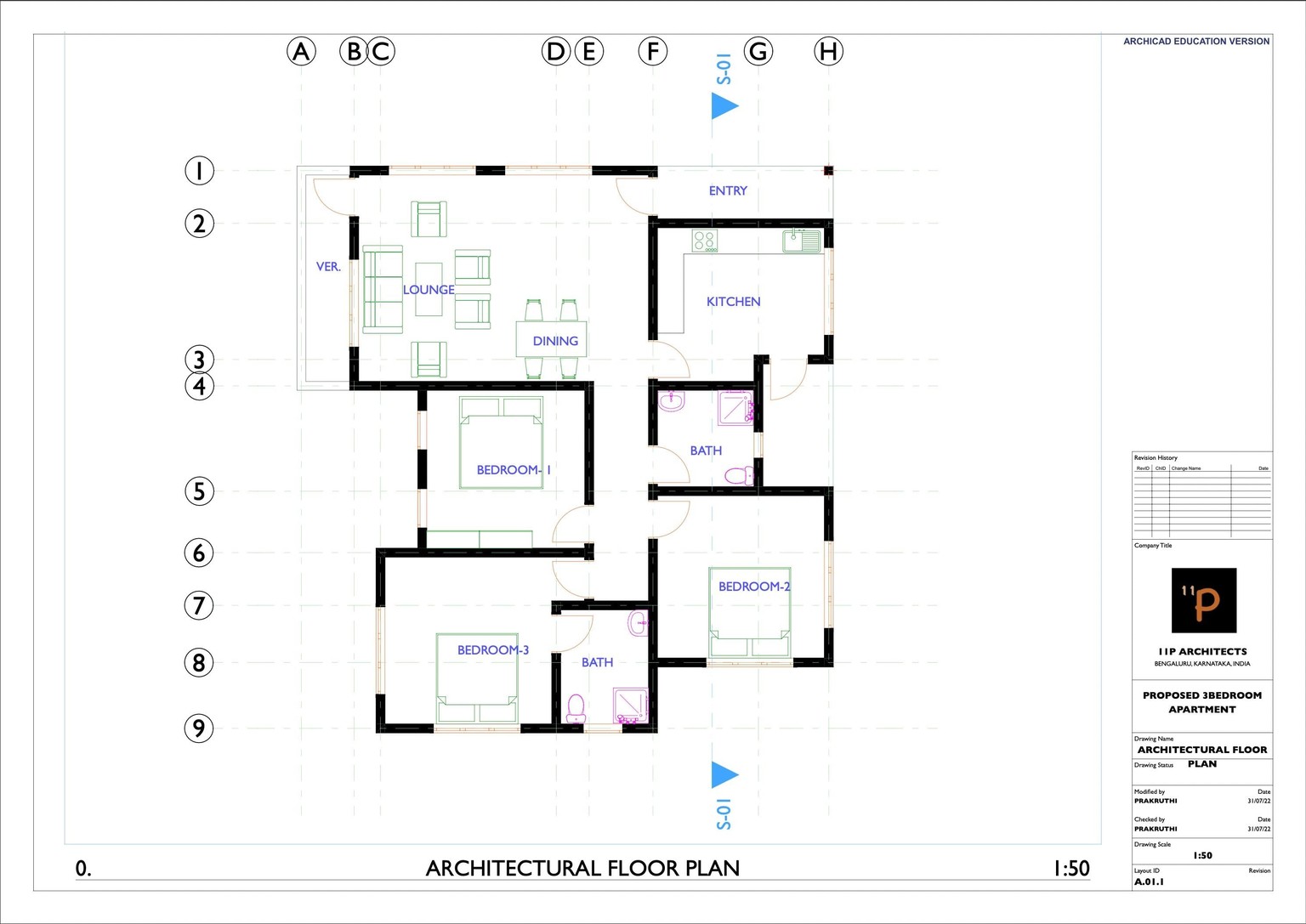 Archicad beginner model - image 1 - student project