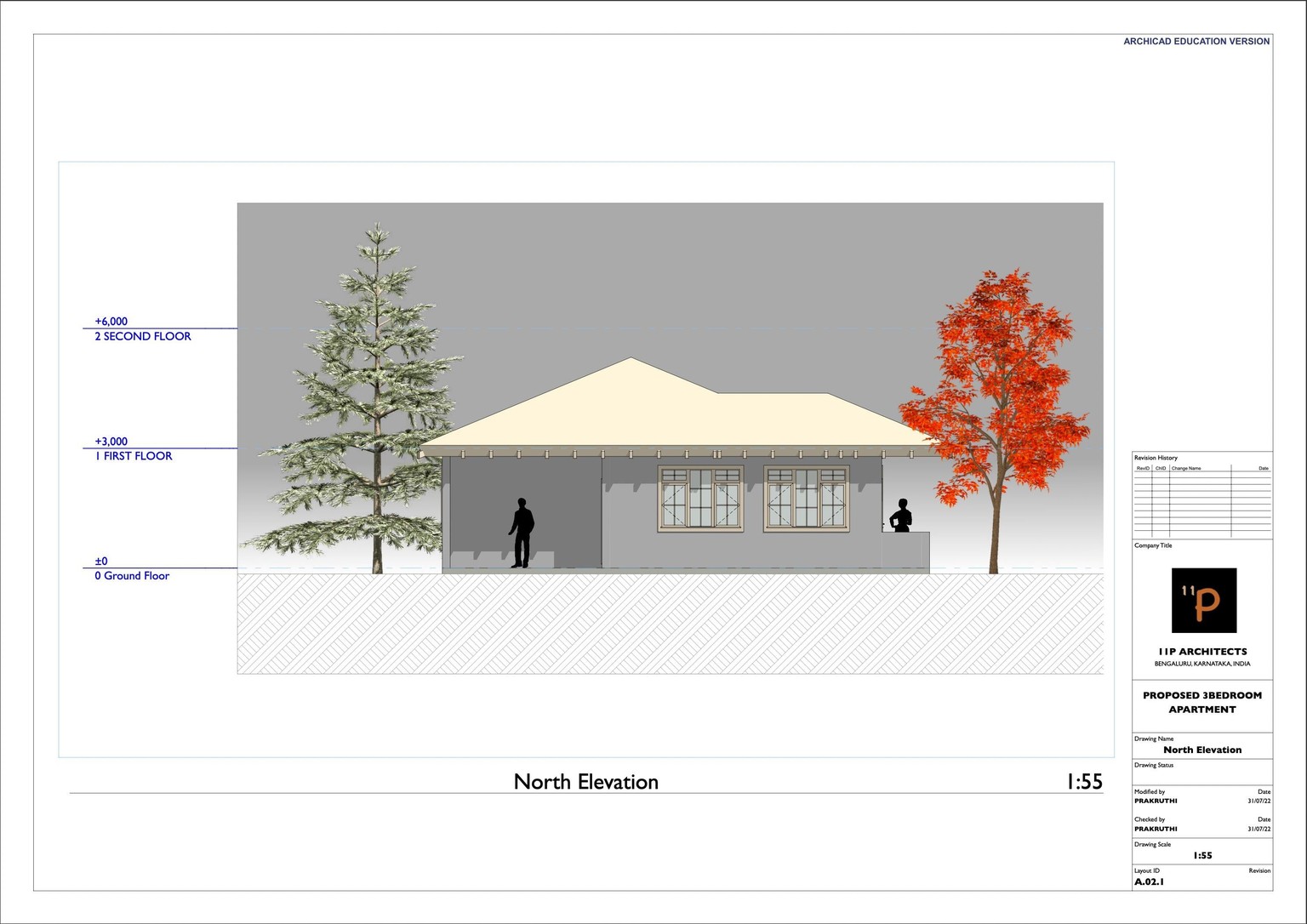 Archicad beginner model - image 2 - student project