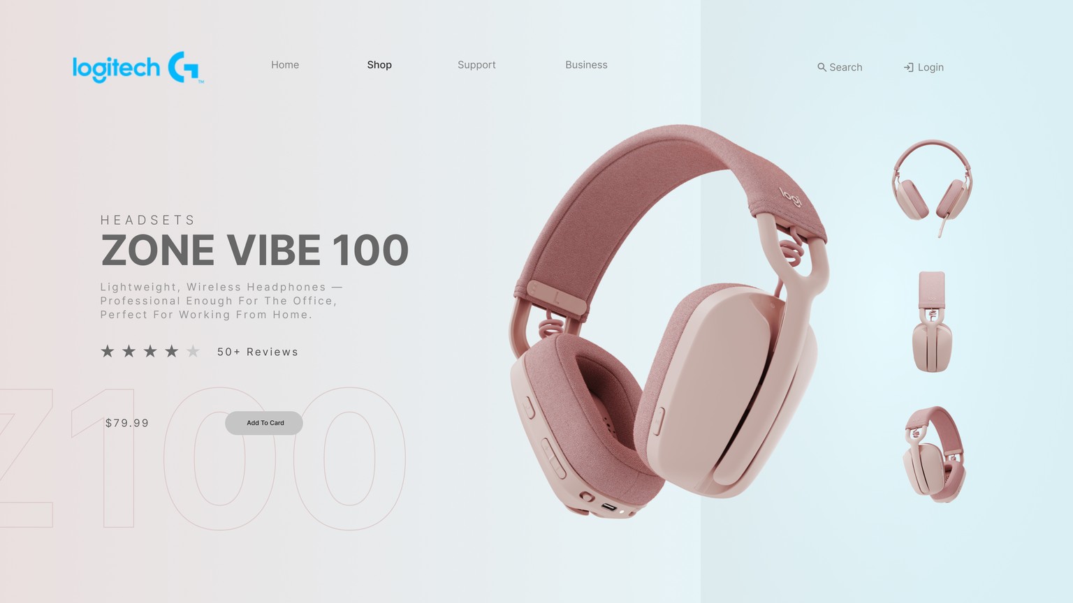 Logitech UI design - Figma - image 1 - student project