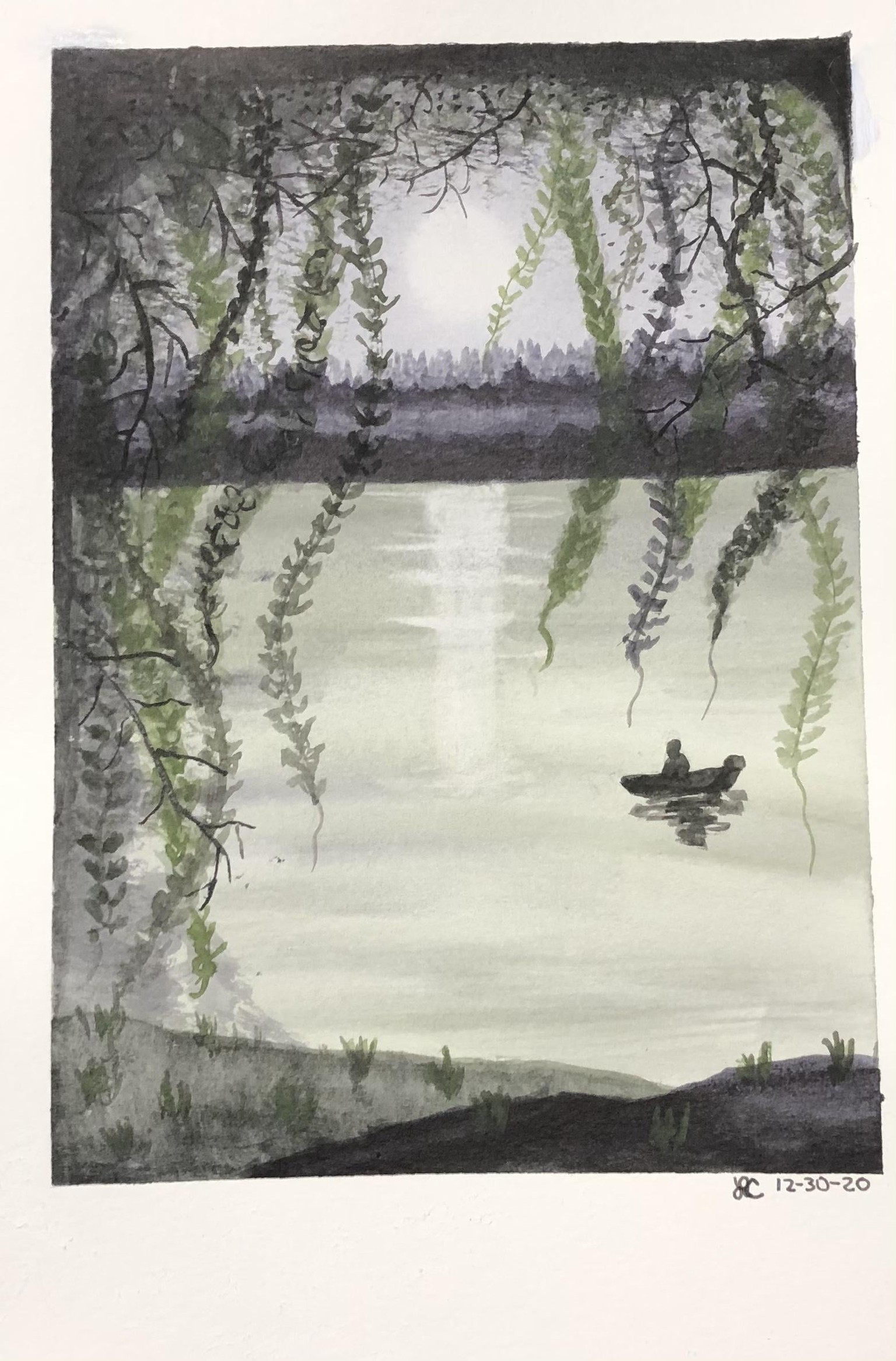 Watercolor nightscape - image 1 - student project