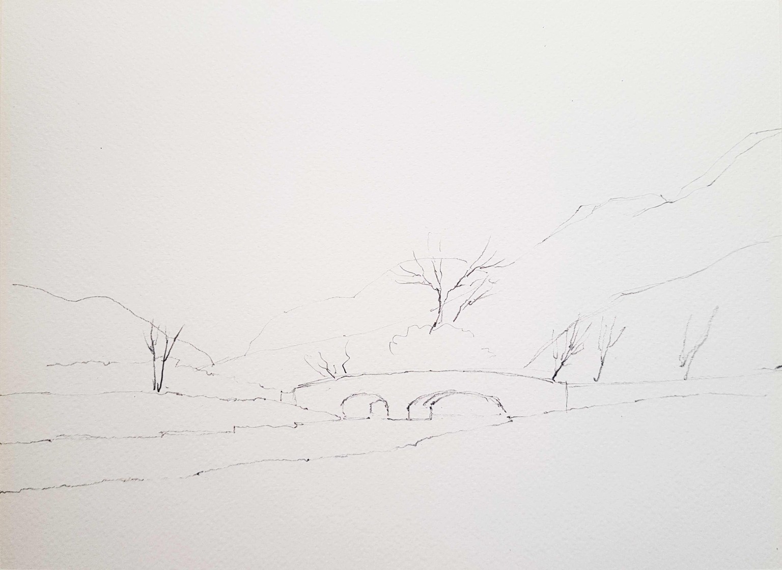 Watercolor landscape after James Fletcher Watson - image 2 - student project