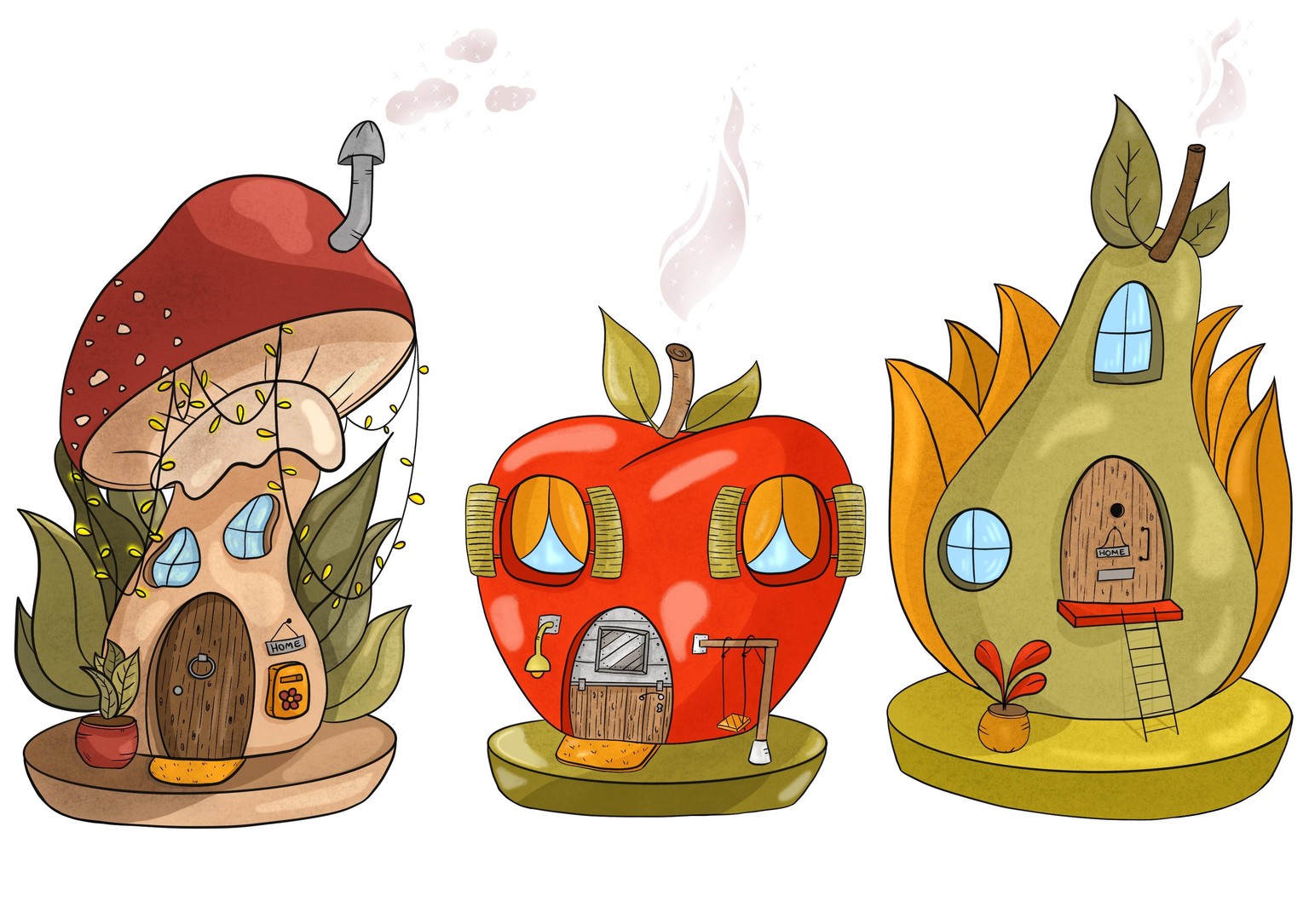3 small fruit houses - image 2 - student project