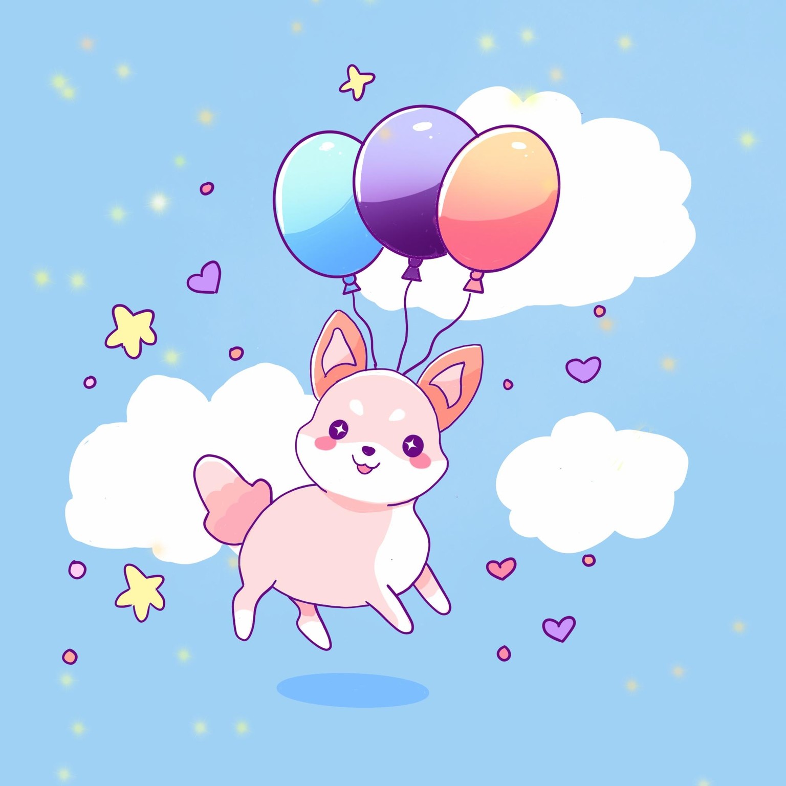 Doggie with balloons - image 1 - student project
