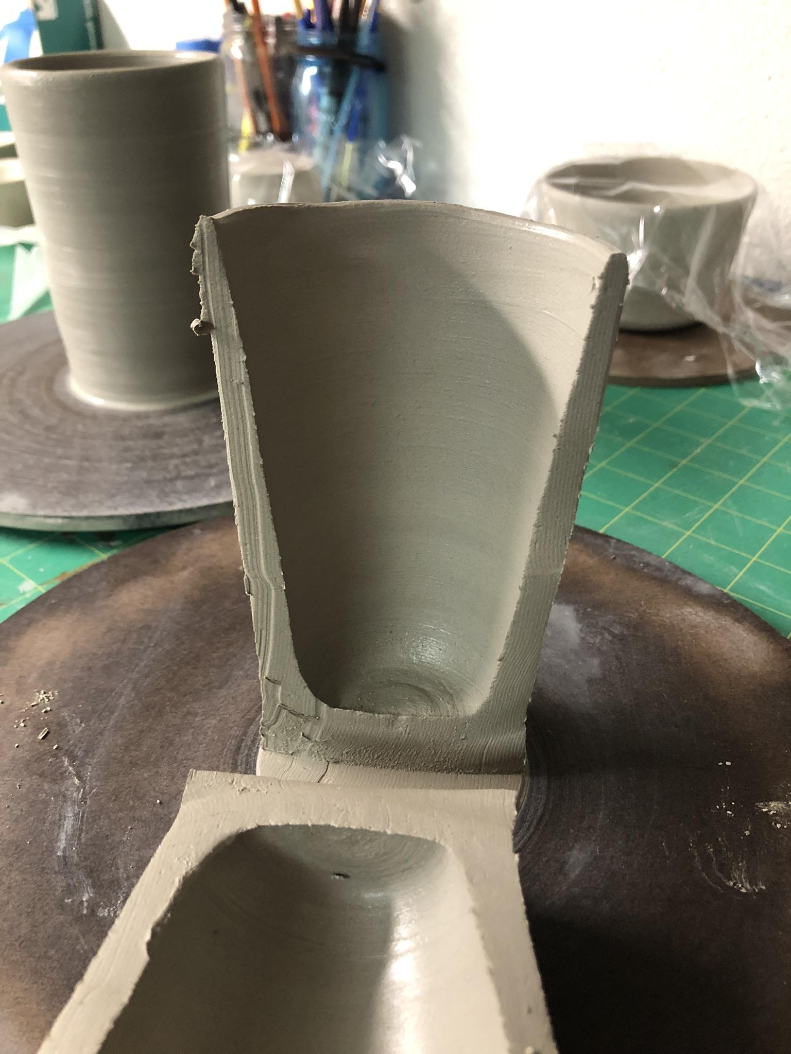 Cylinder on a pottery wheel - image 2 - student project