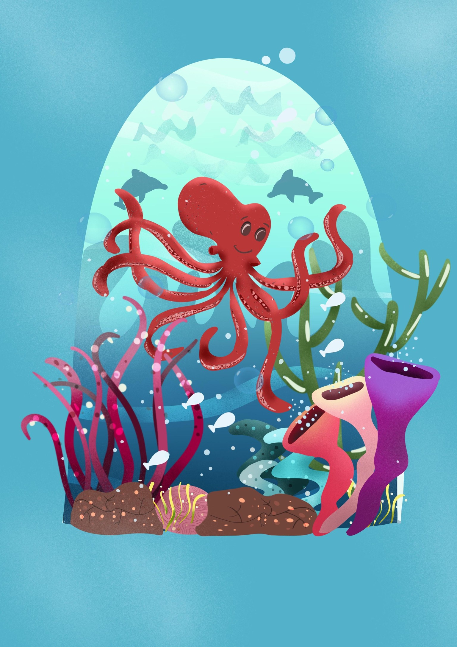 my stylized sealife picture - image 1 - student project