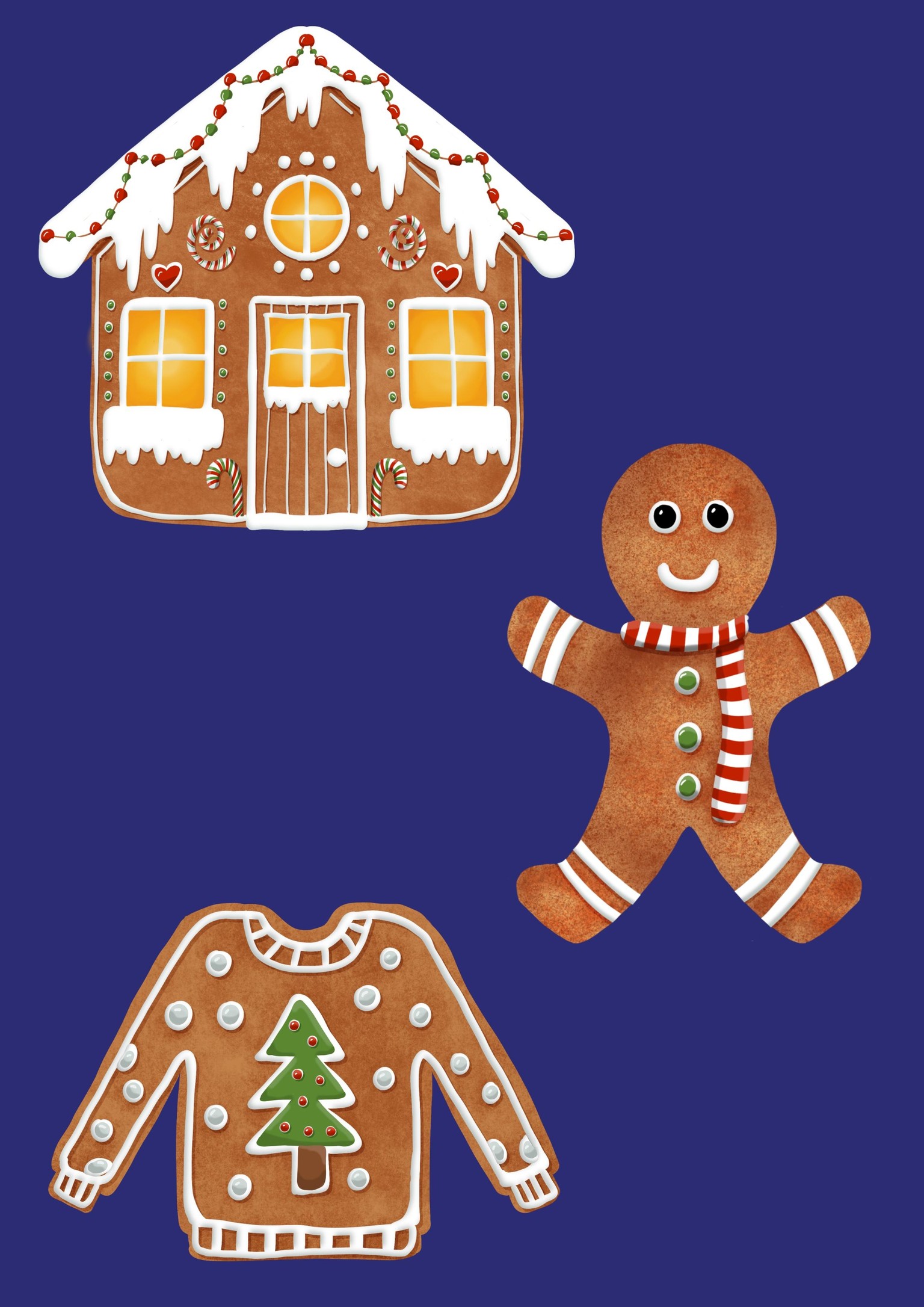 Gingerbread house/man/jumper - image 1 - student project