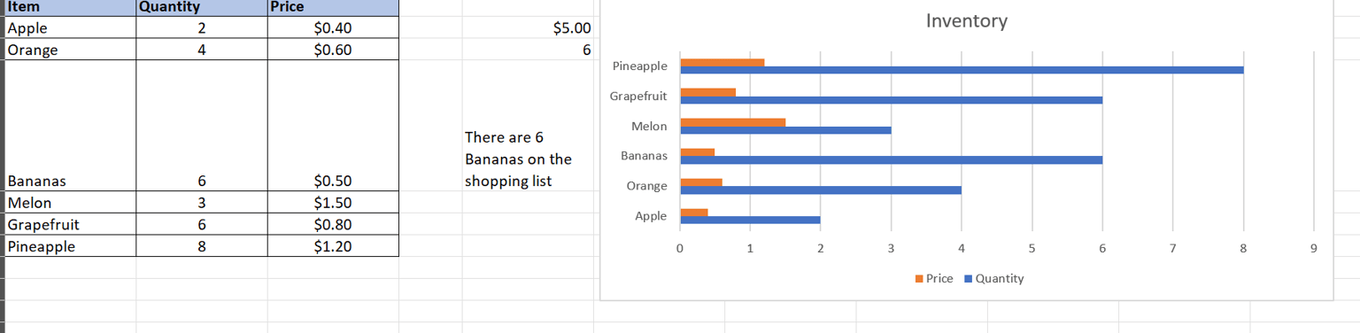 Excel Beginner Sheet - image 1 - student project