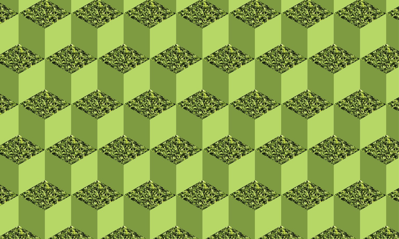 Green isometric cube pattern - image 2 - student project