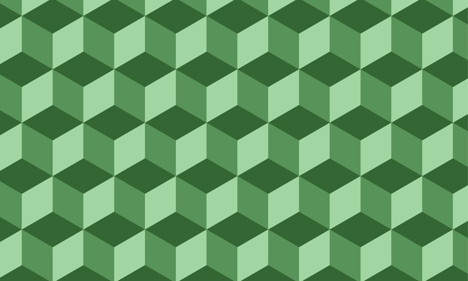 Green isometric cube pattern - image 1 - student project