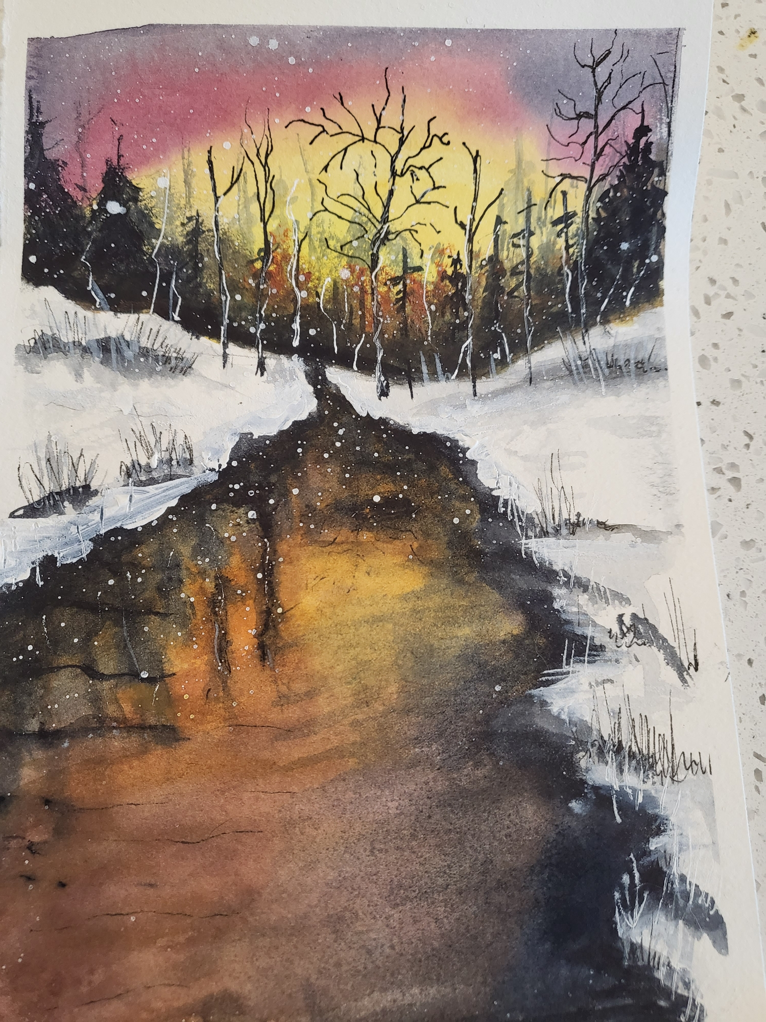 Winter lakes - image 1 - student project