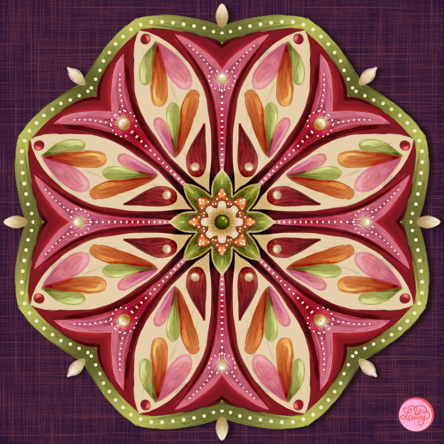 Painterly Mandala afternoon - image 1 - student project