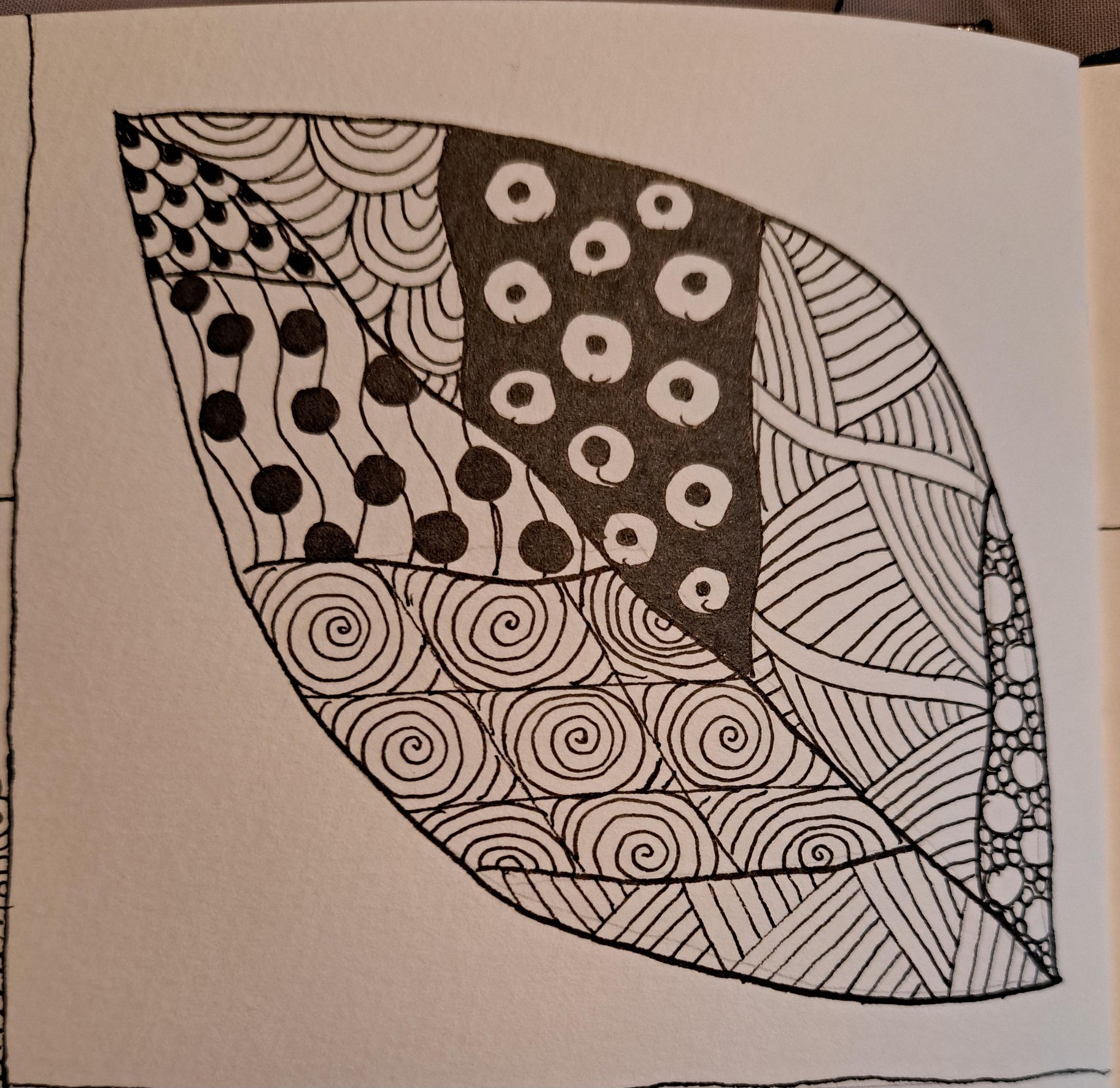 Zentangle Leaf - image 1 - student project
