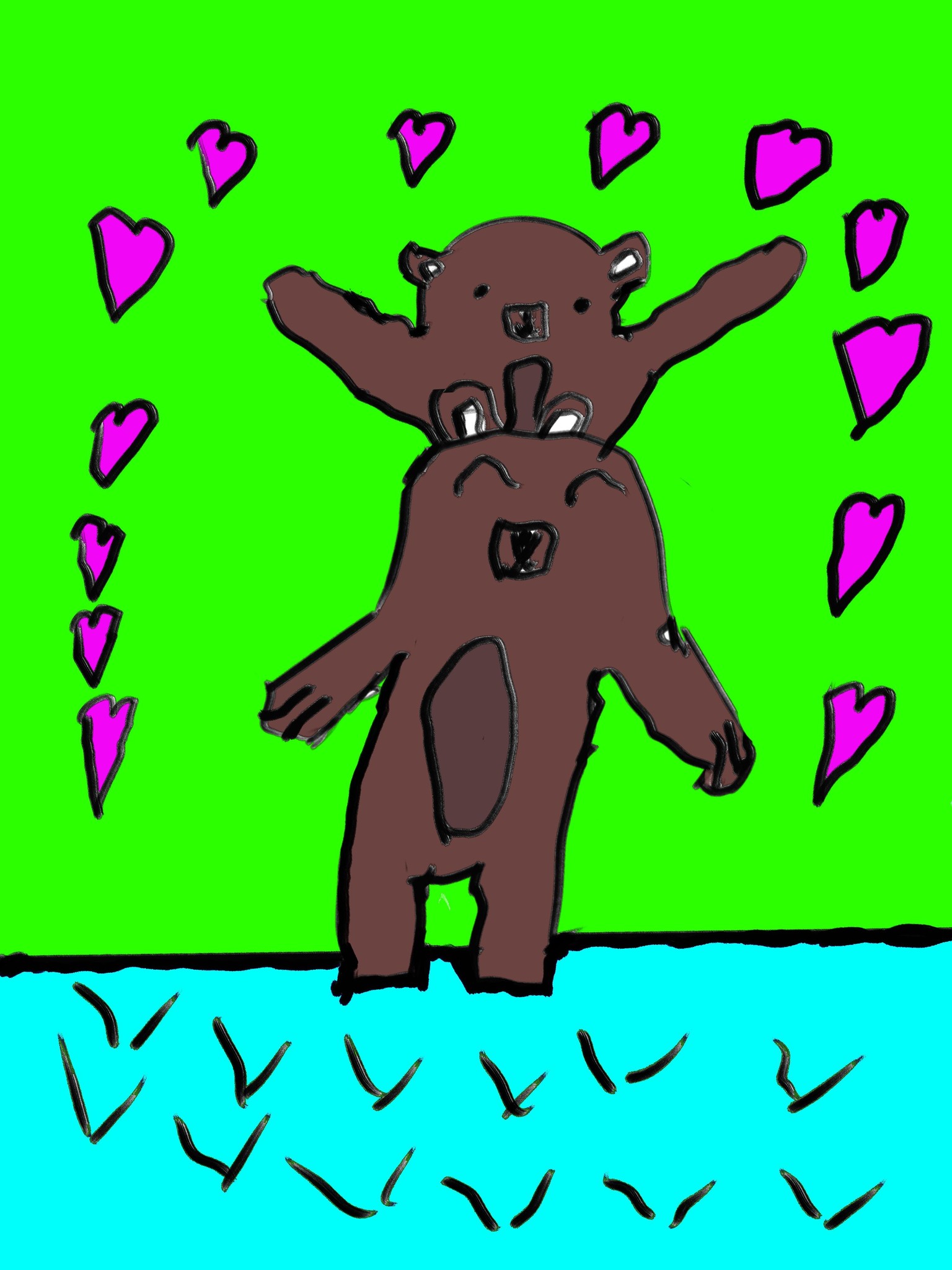 Mama bear and her little cub - image 1 - student project