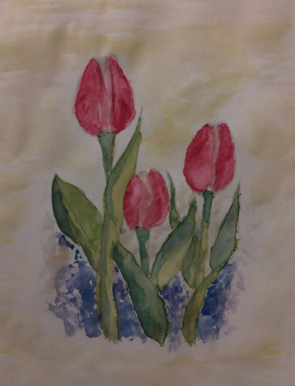 Watercolour Tulips by Two - image 2 - student project