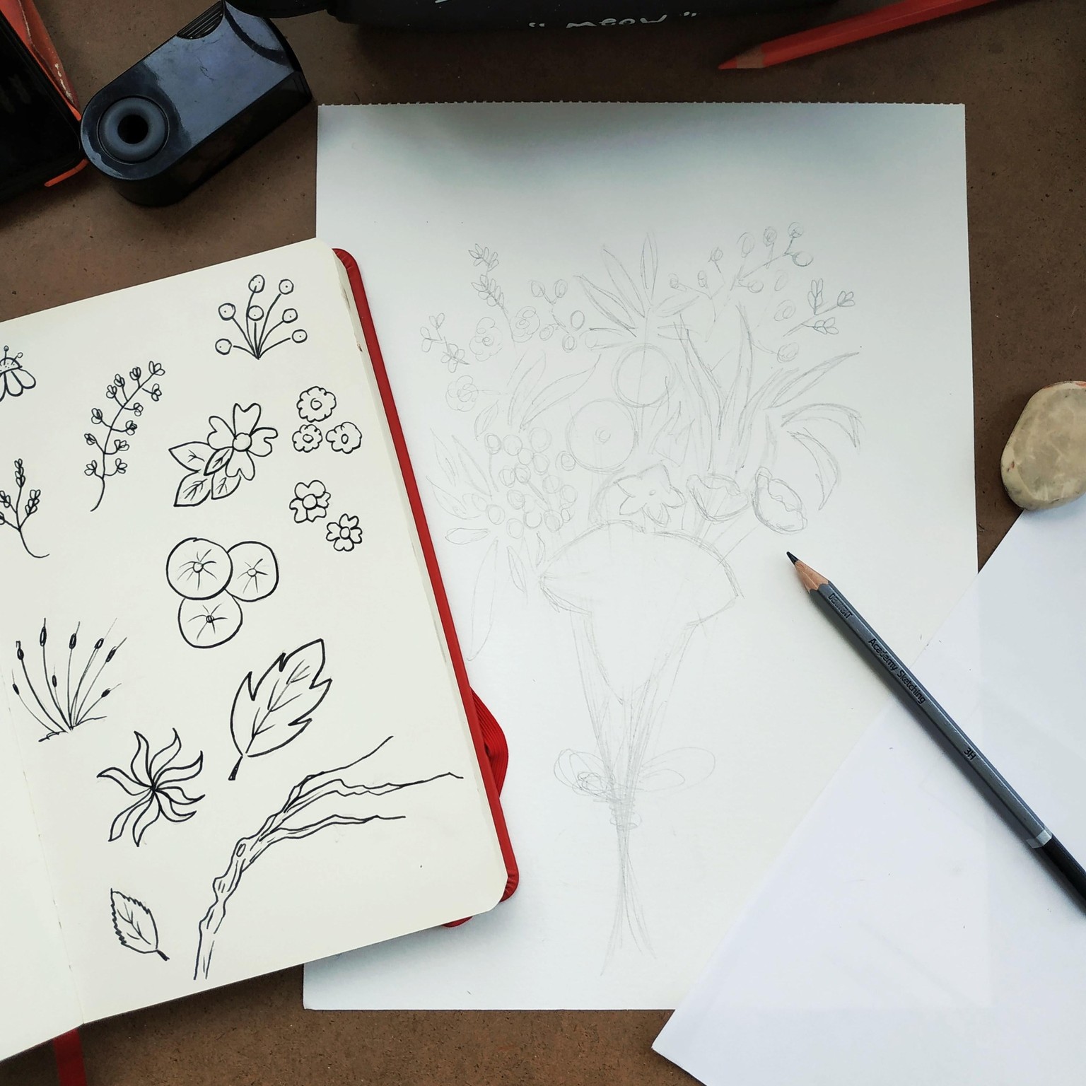 Brush Pen Florals Bouquet - image 4 - student project