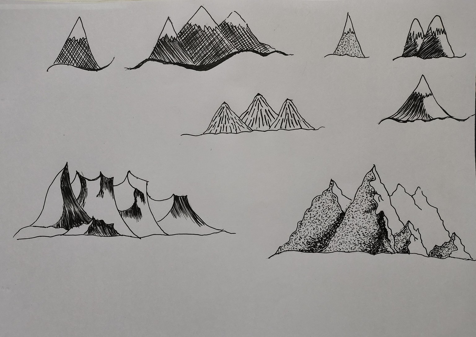 Drawing Simple Mountains and Mountain Ranges - image 1 - student project