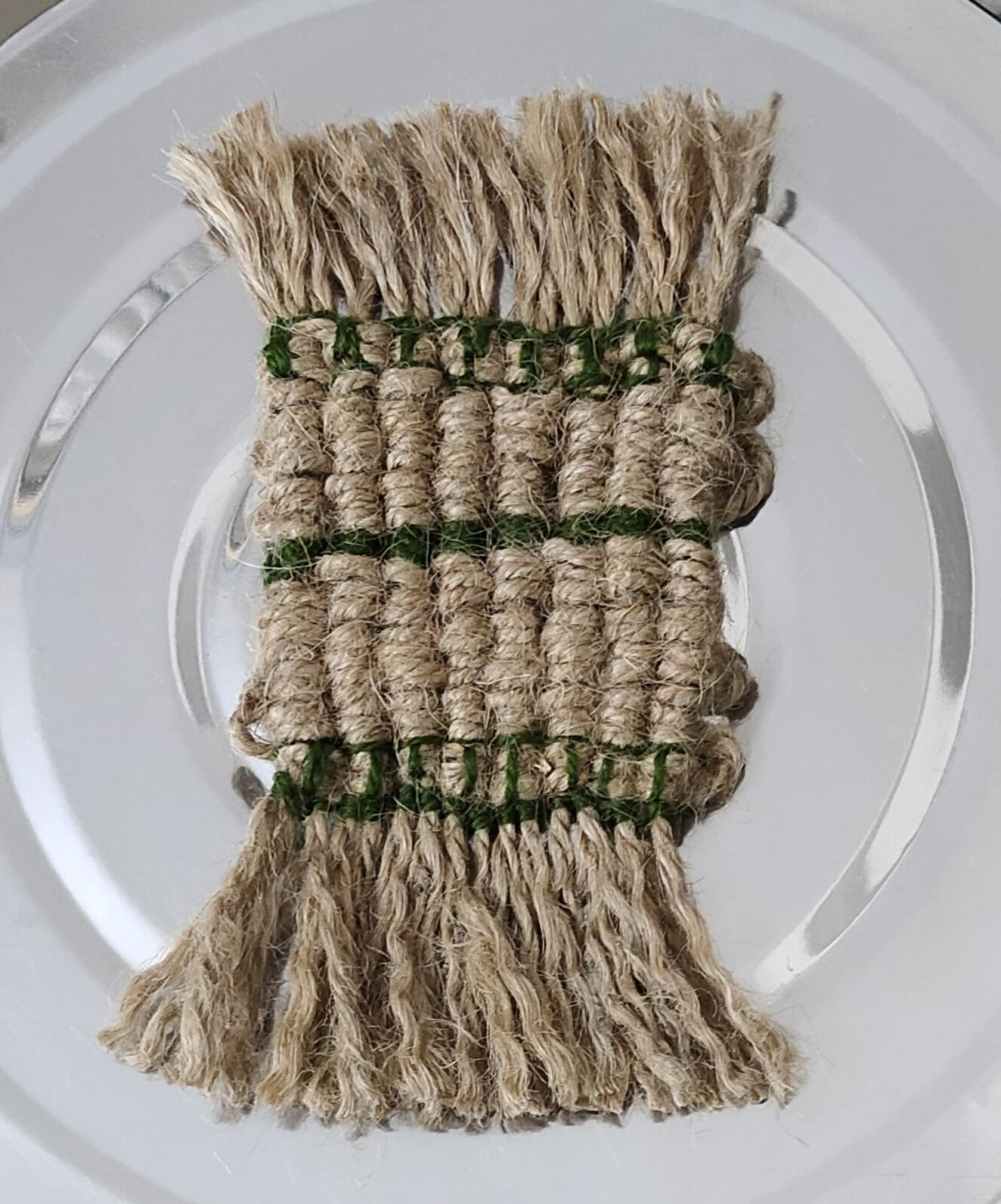 Square Macramé Coaster - image 3 - student project