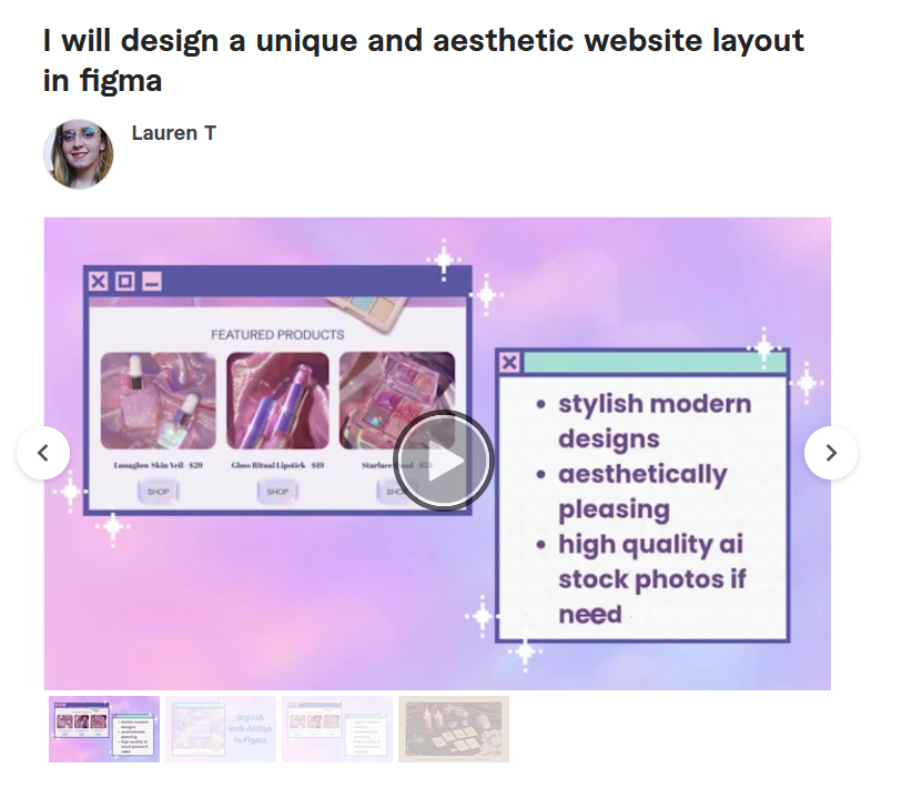freelance web design on fiverr! - image 1 - student project