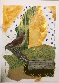 multi media bird with stitches - image 1 - student project