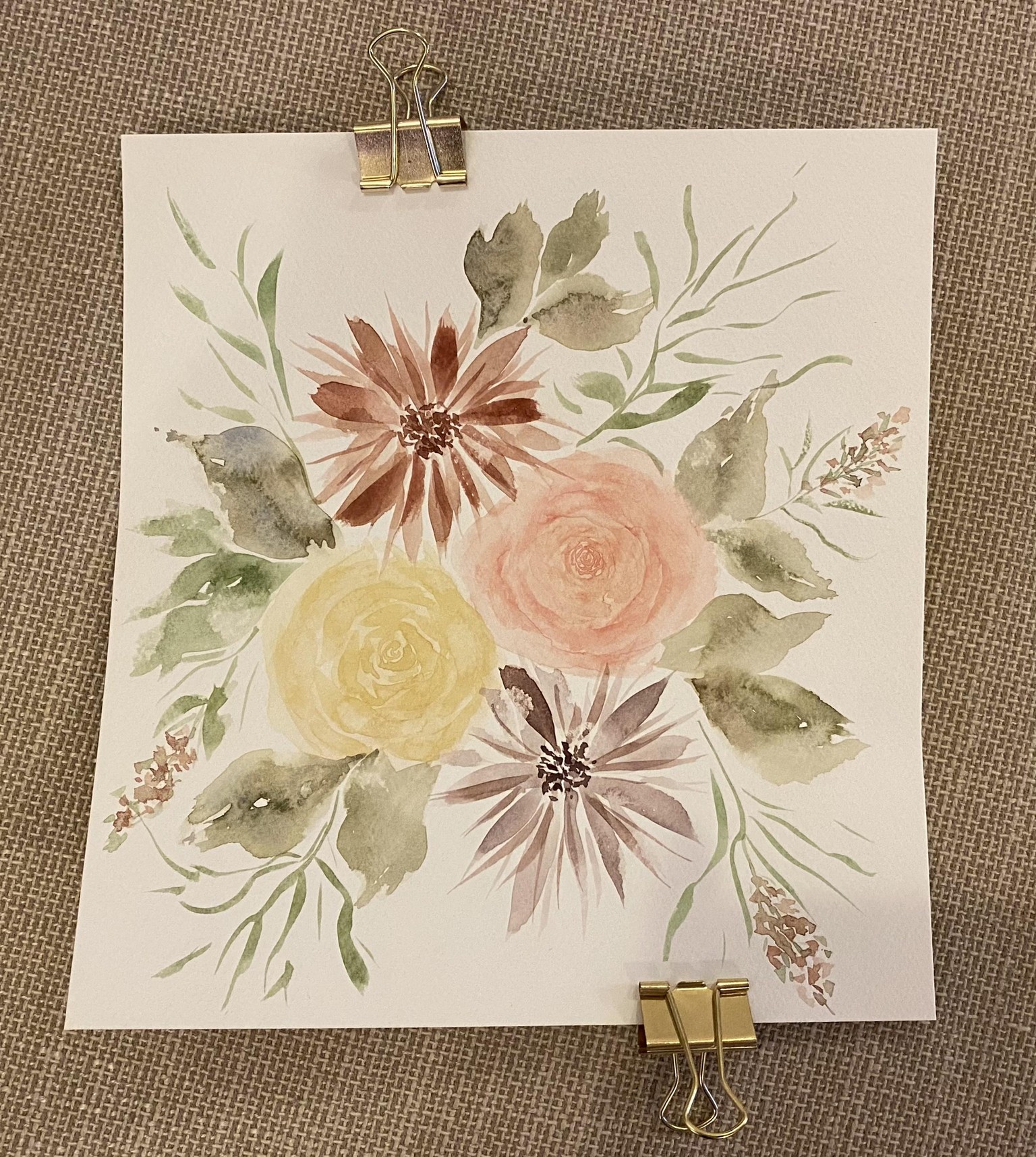Dramatic dahlia and roses - image 2 - student project